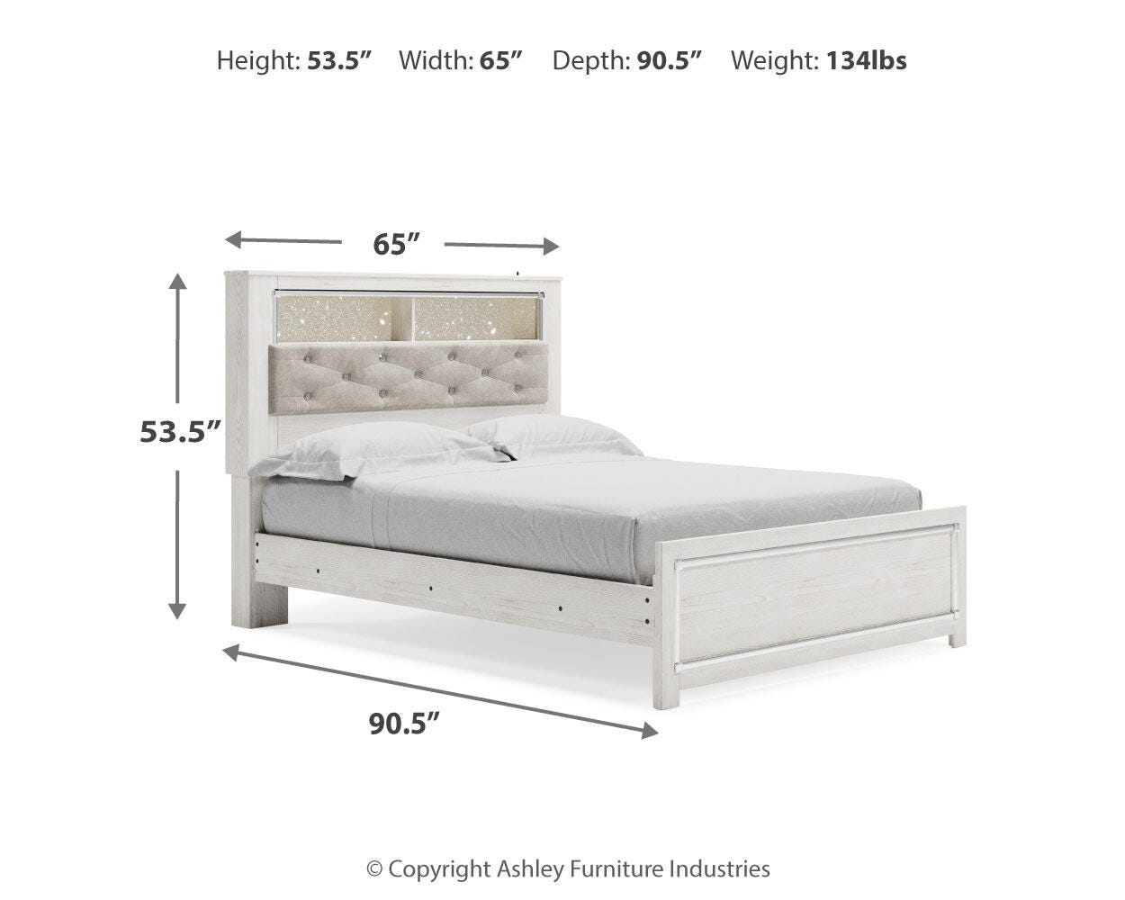 Altyra Queen Panel Bookcase Bed
