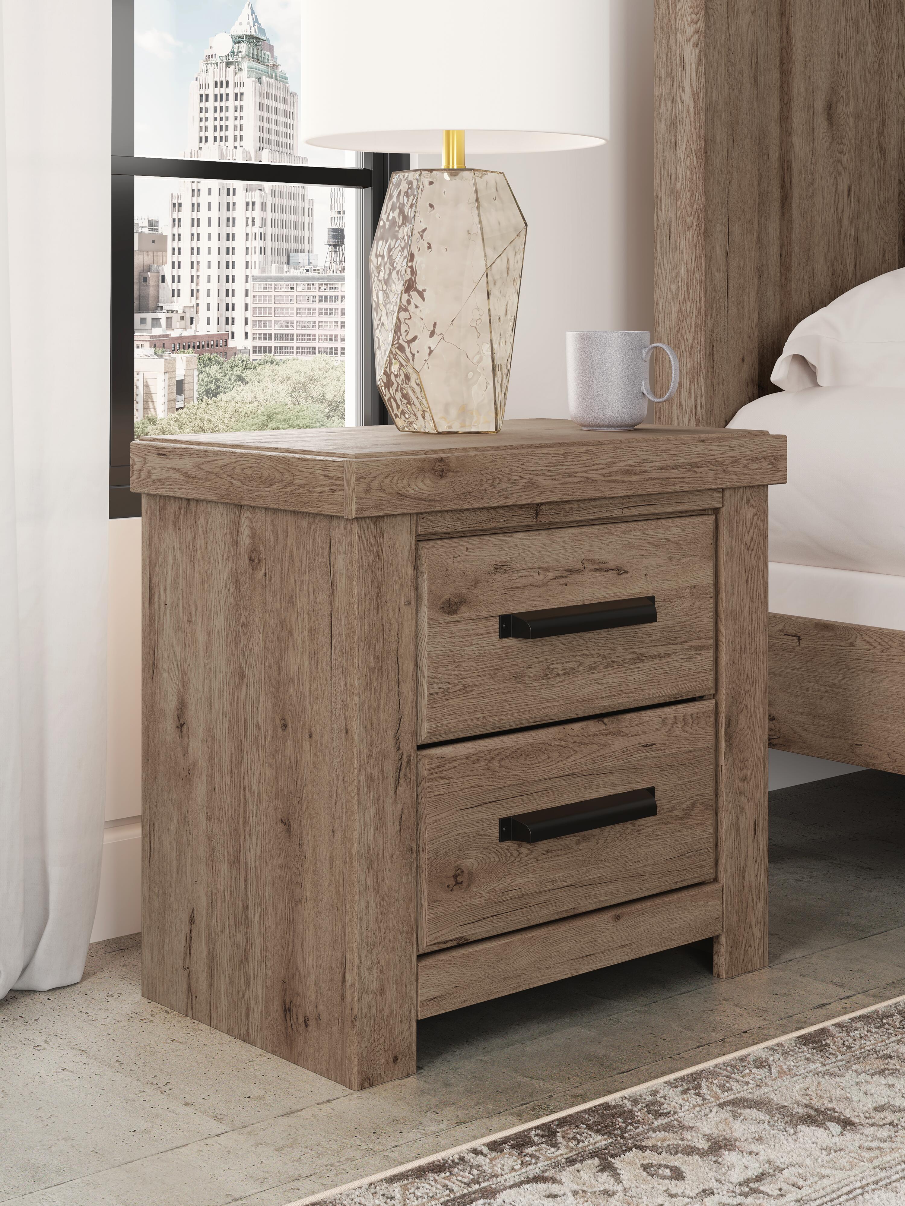 Dar Furniture - Ashley Furniture - Oliandon Nightstand - Two Drawer Night Stand / Light Brown - PCB2844-92
