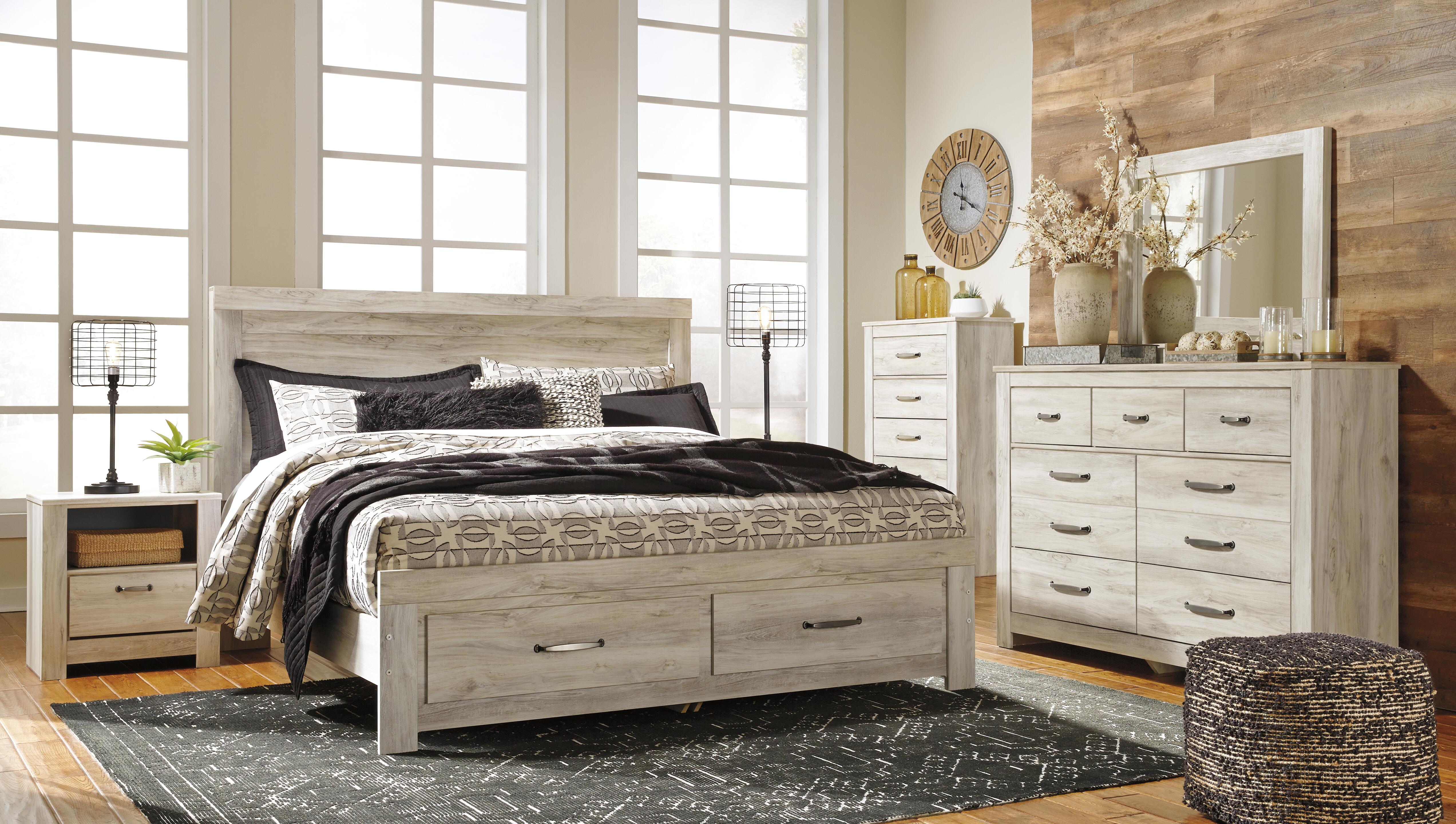Bellaby King Platform Bed with 2 Storage Drawers