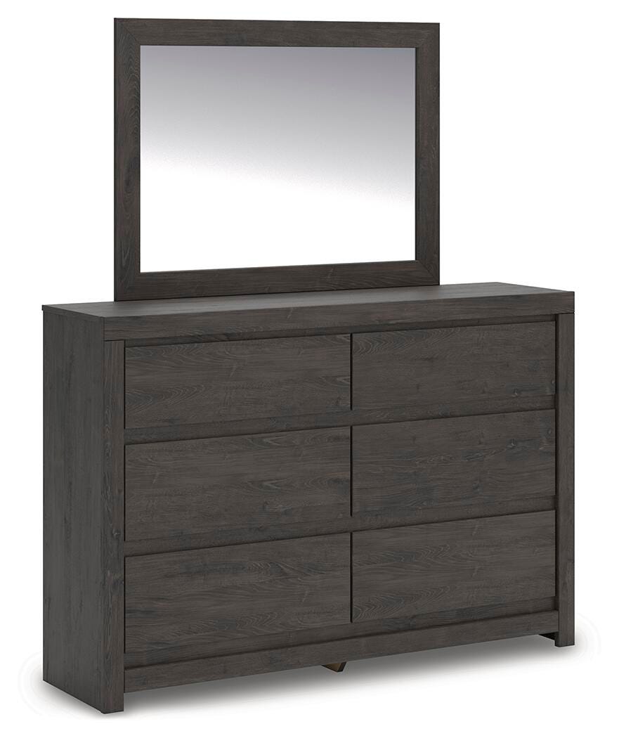 Dar Furniture - Ashley Furniture - Fraluna Dresser and Mirror - Dresser and Mirror / Charcoal - PCB3370B1