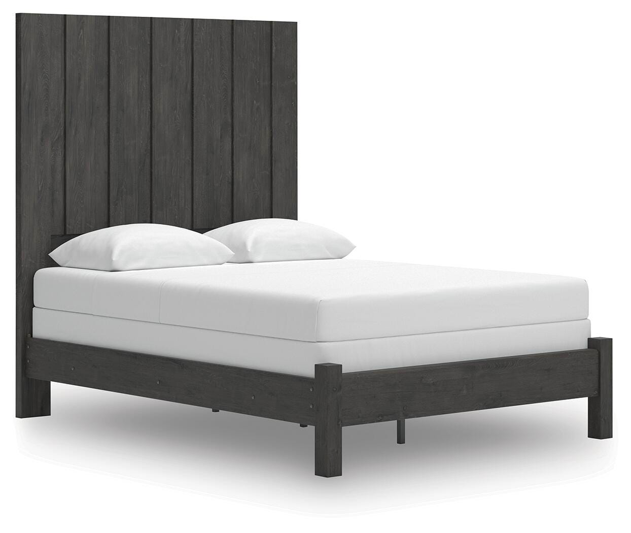 Dar Furniture - Ashley Furniture - Fraluna Queen Panel Bed - Queen Panel Bed / Charcoal - PCB3370B2