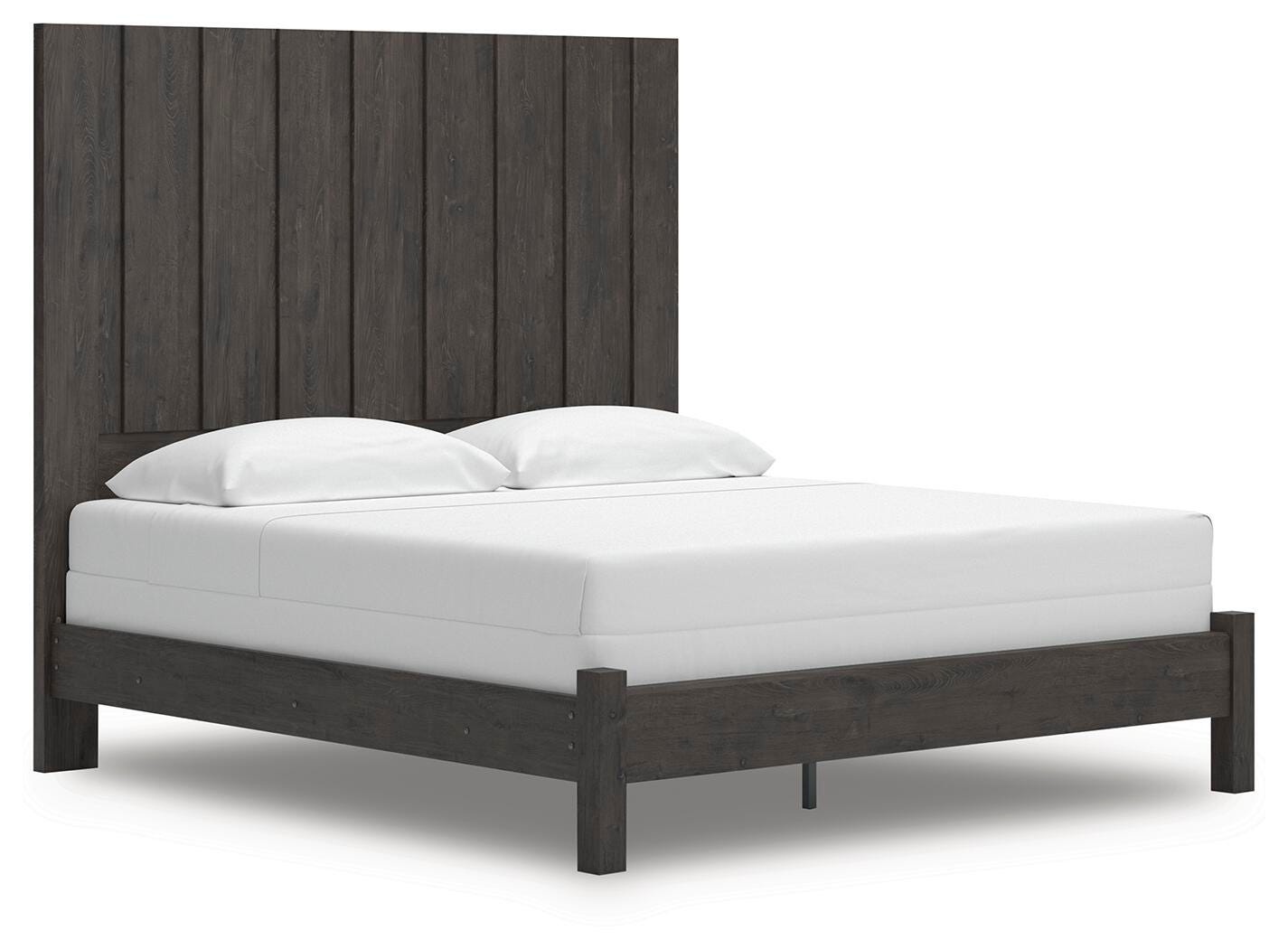 Dar Furniture - Ashley Furniture - Fraluna King Panel Bed - King Panel Bed / Charcoal - PCB3370B8