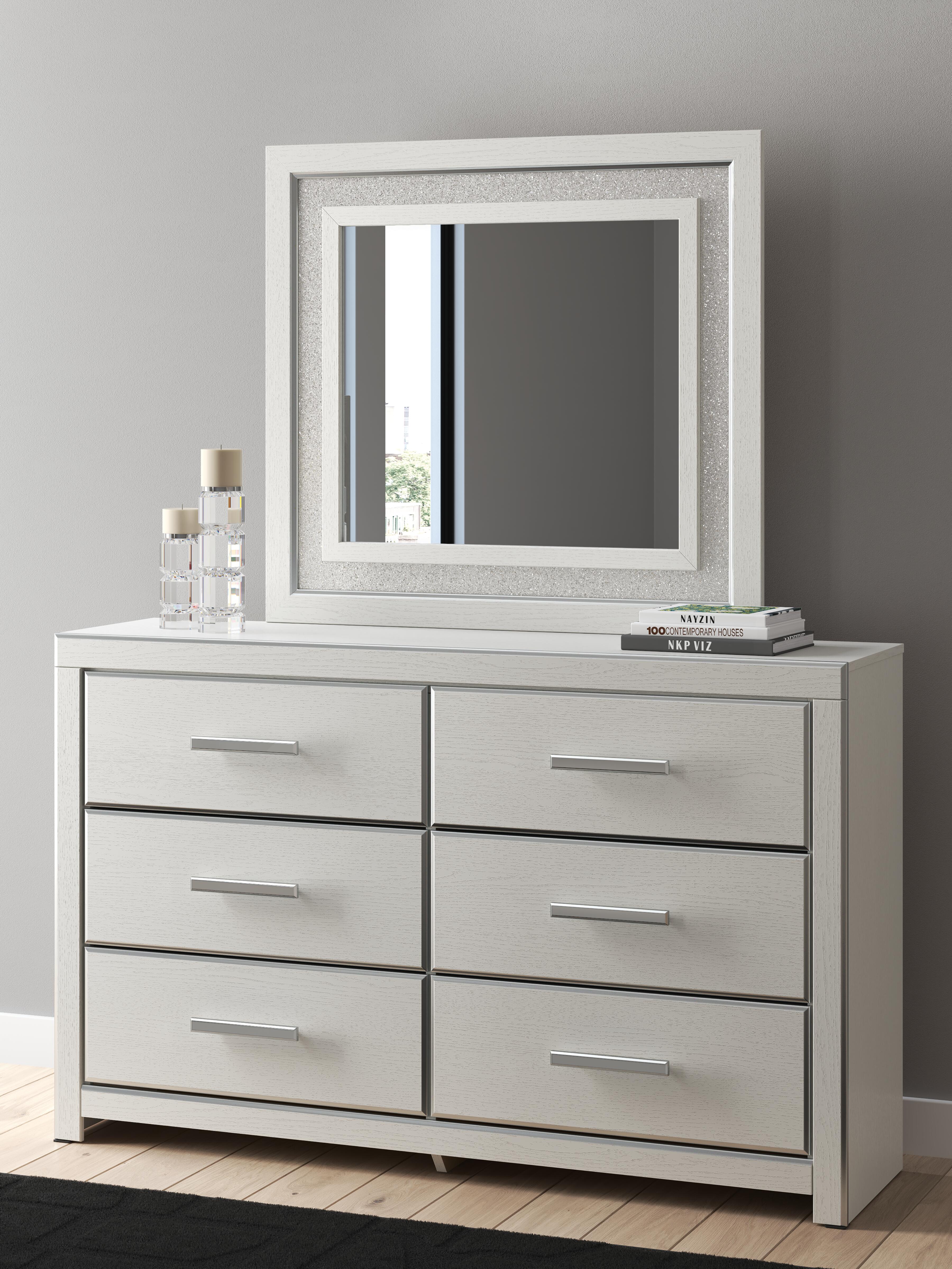 Dar Furniture - Ashley Furniture - Zuraleus Dresser and Mirror - Dresser and Mirror / White - PCB3381B1