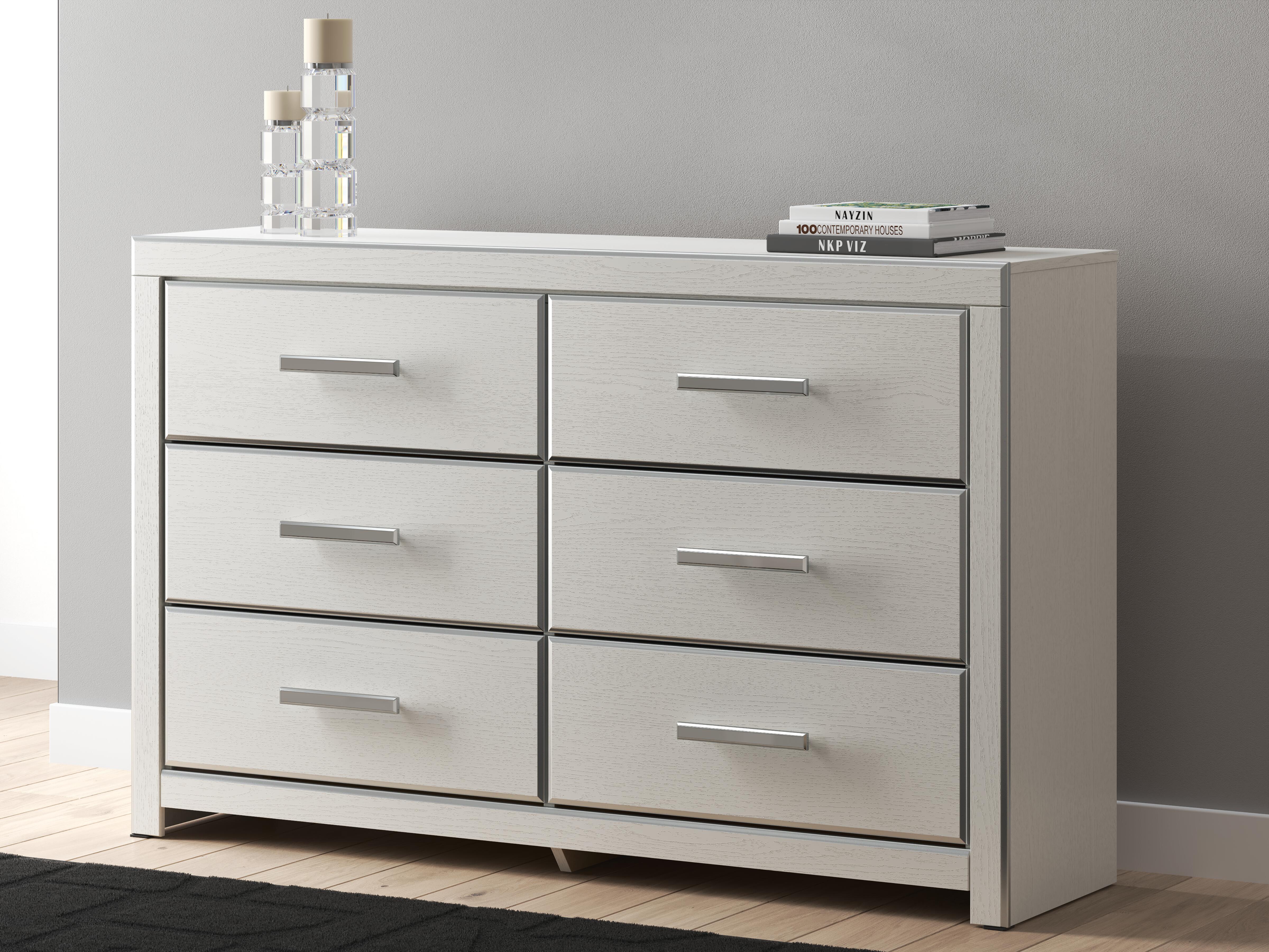 Dar Furniture - Ashley Furniture - Zuraleus Dresser - Six Drawer Dresser / White - PCB3381-31
