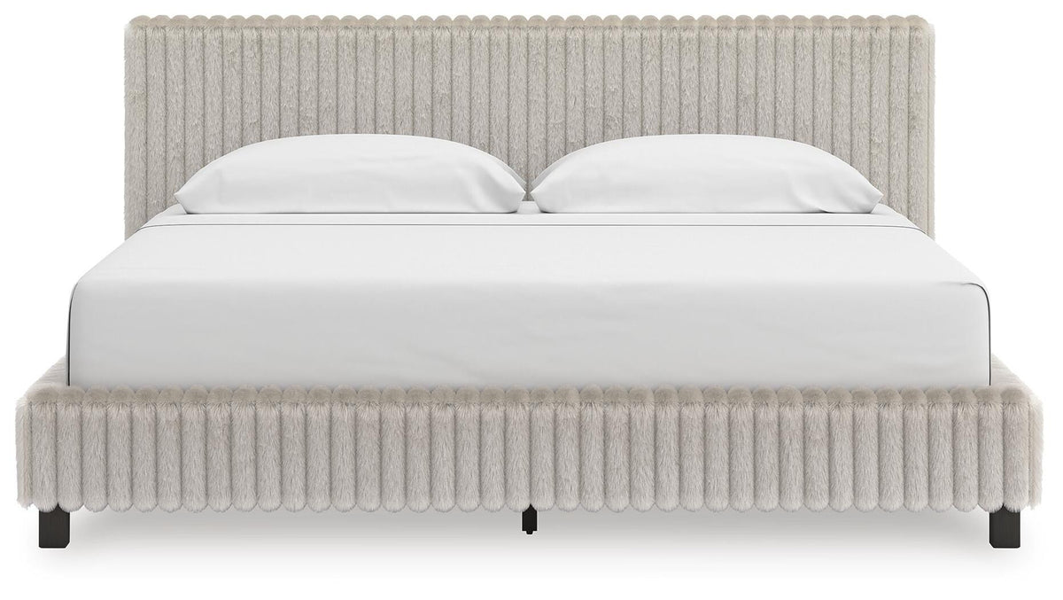 Dar Furniture - Ashley Furniture - Zuraleus California King Upholstered Bed - California King Upholstered Bed / White - PCB3381B14