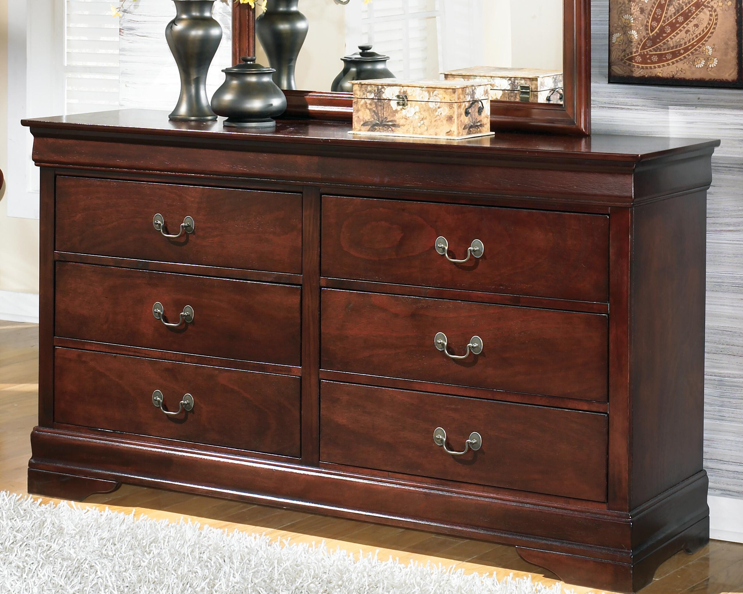 Dar Furniture - Ashley Furniture - Alisdair Dresser - Dresser / Reddish Brown - B376-31