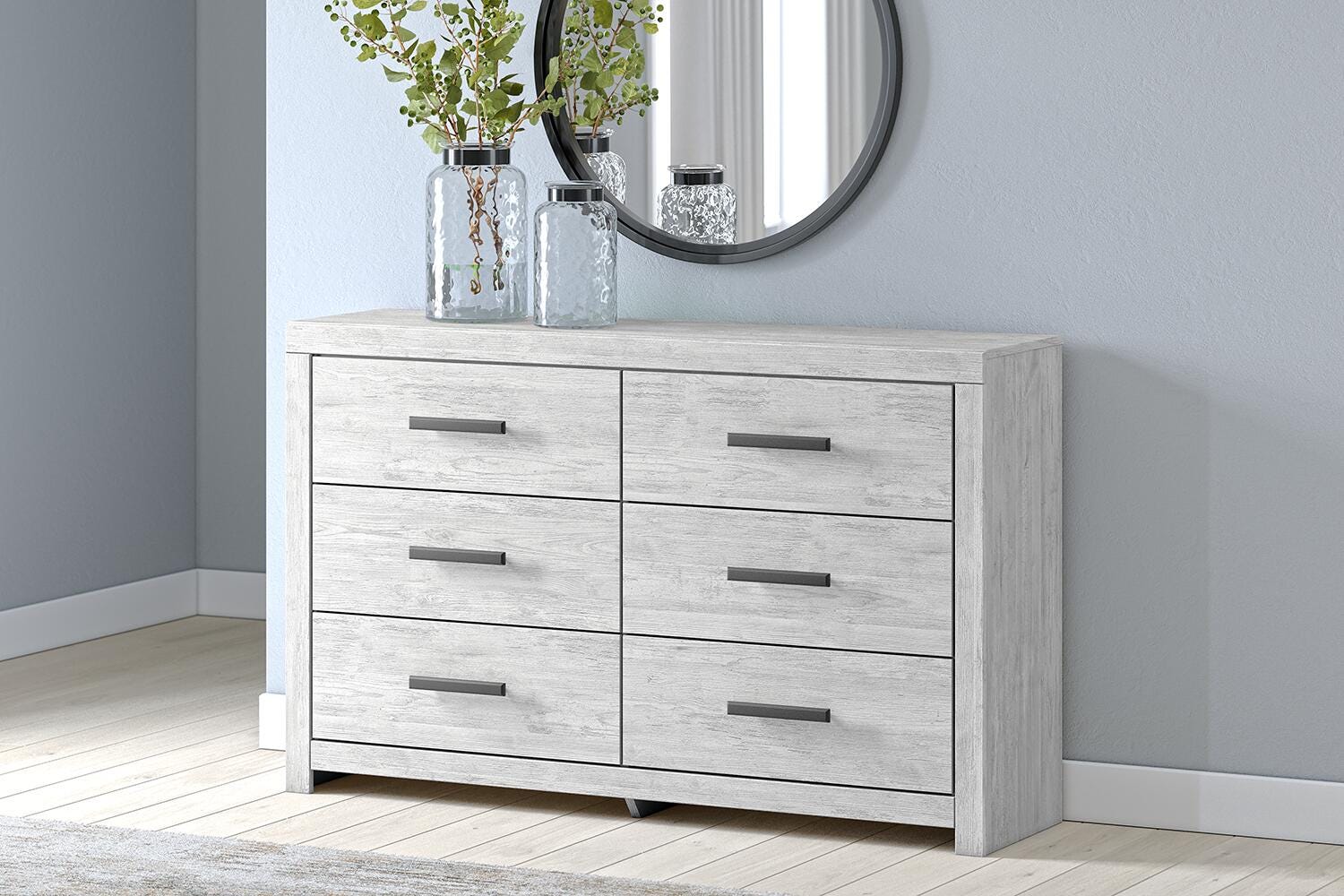 Dar Furniture - Ashley Furniture - Cayboni Dresser - Six Drawer Dresser / Whitewash - B3788-31