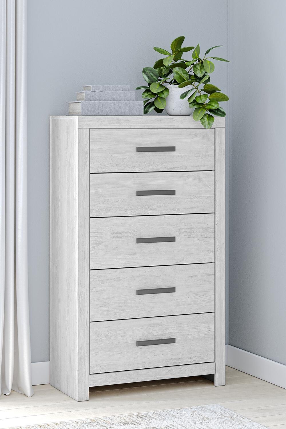 Dar Furniture - Ashley Furniture - Cayboni Chest of Drawers - Five Drawer Chest / Whitewash - B3788-46