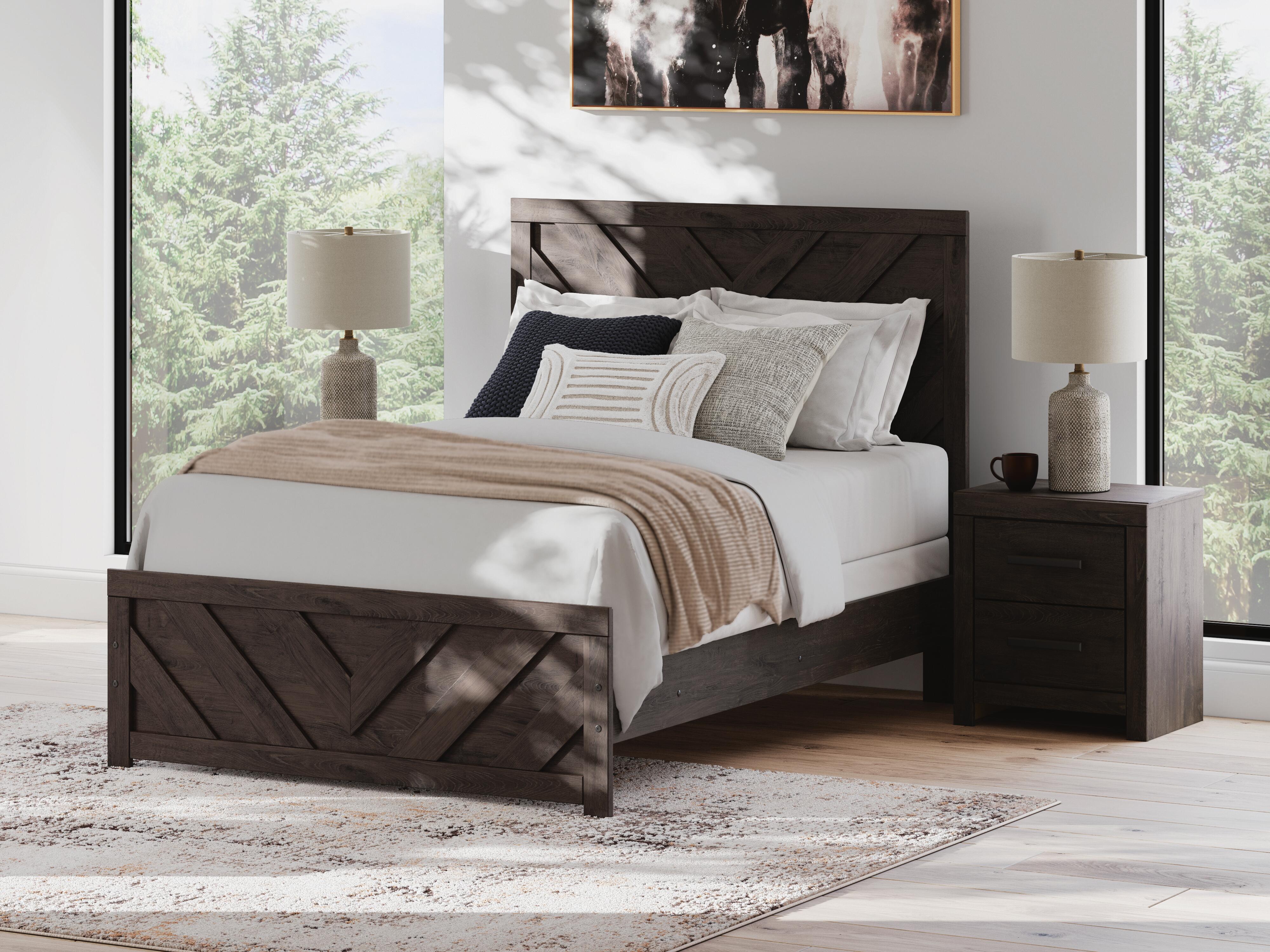 Dar Furniture - Ashley Furniture - Prendonea Full Panel Bed - Full Panel Bed / Charcoal - B3789B3