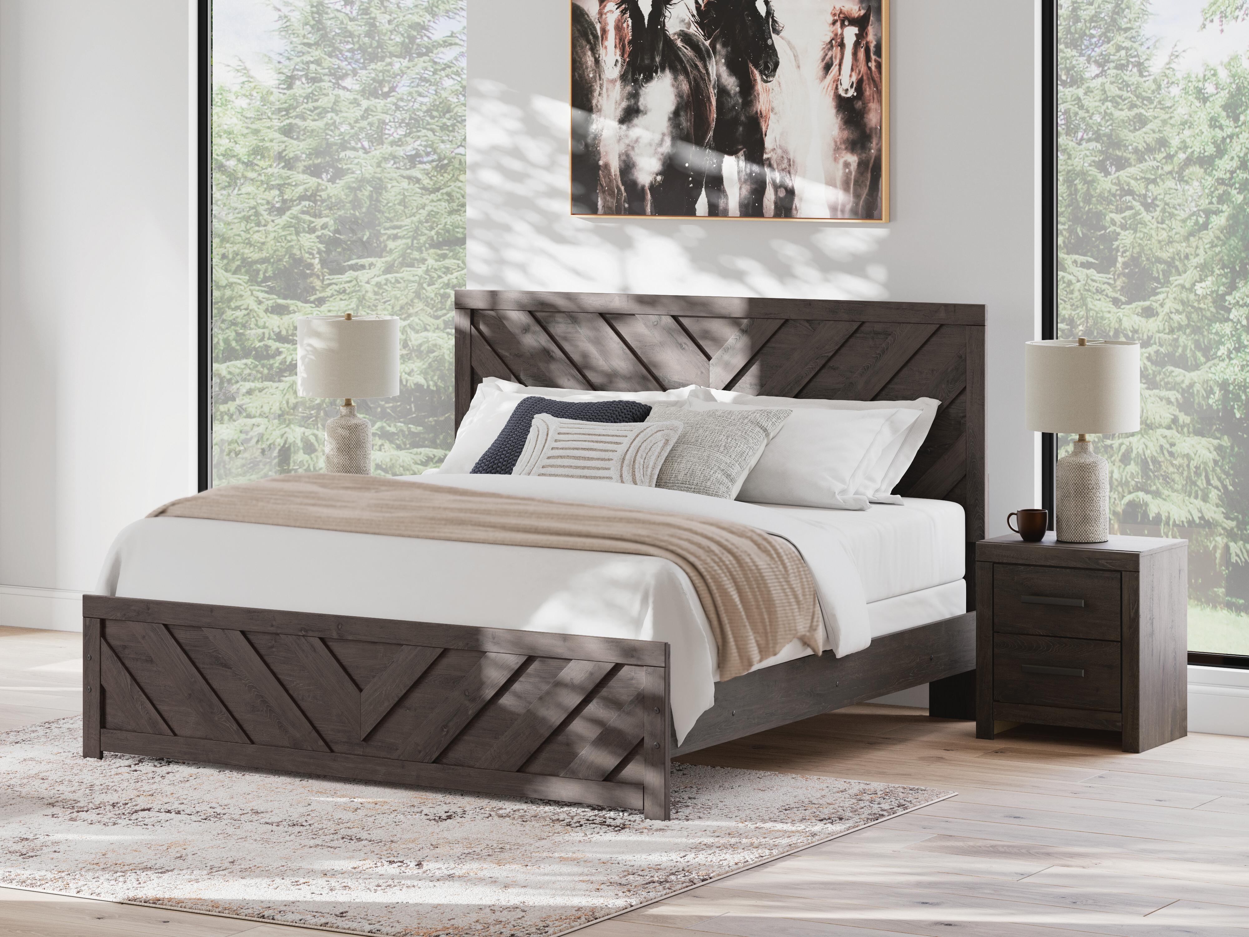 Prendonea King Panel Bed, Dresser and 2 Nightstands
