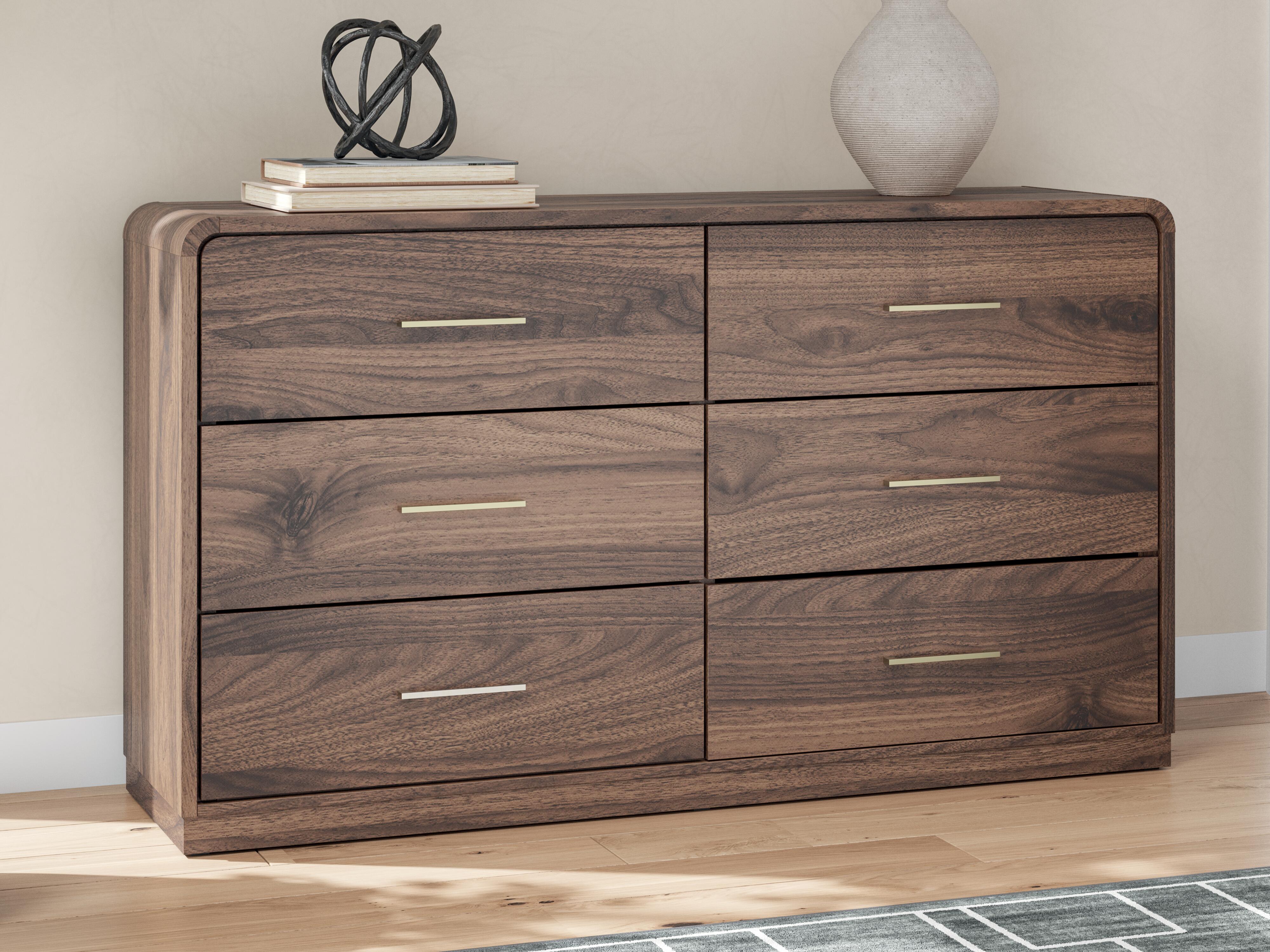 Dar Furniture - Ashley Furniture - Fortlorn Dresser - Dresser / Walnut Brown - PCB386-31