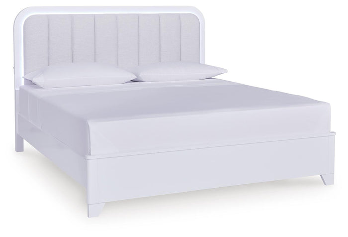 Jarlee King Upholstered Panel Bed