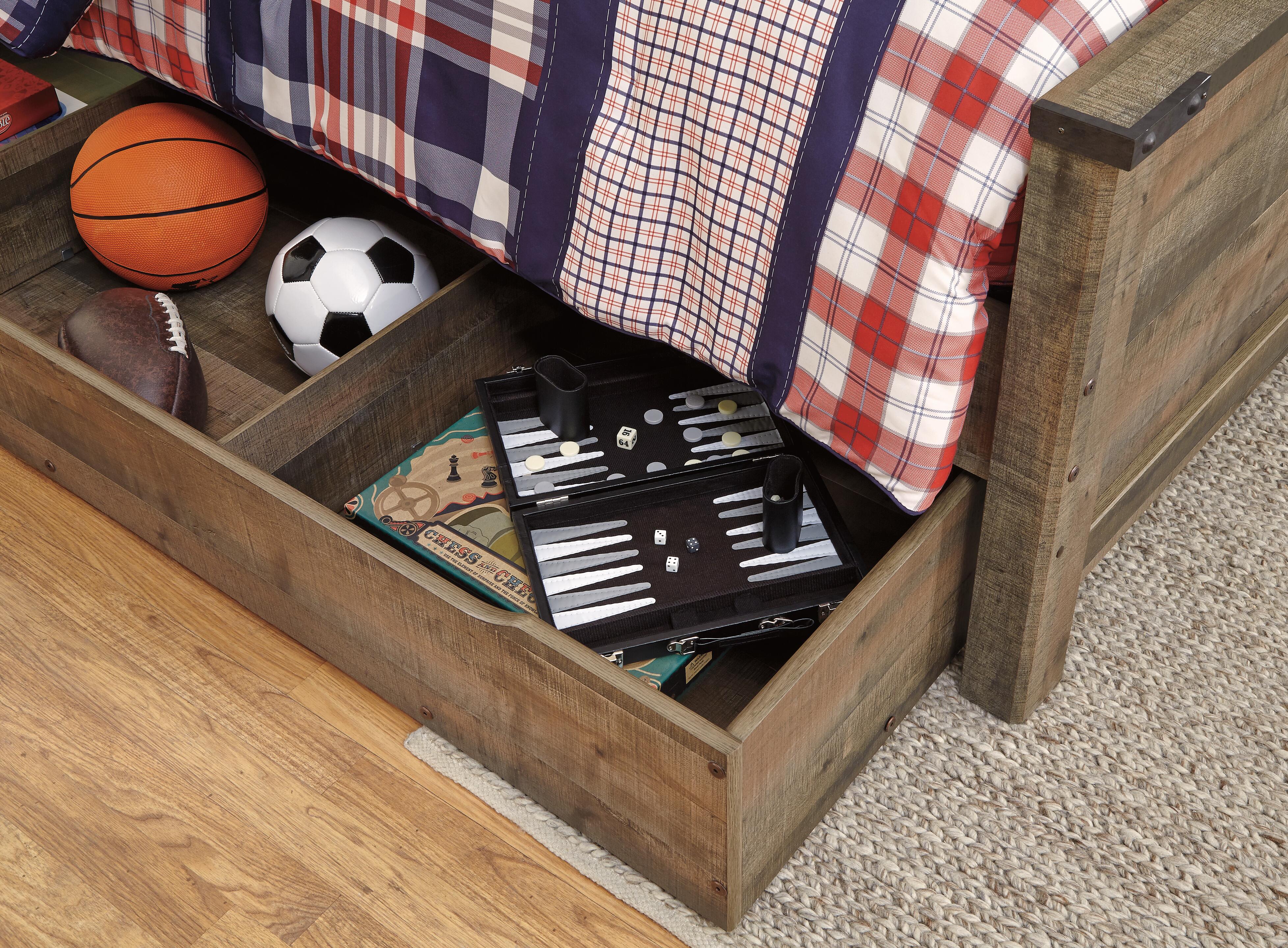 Trinell Twin Panel Bed with 1 Large Storage Drawer