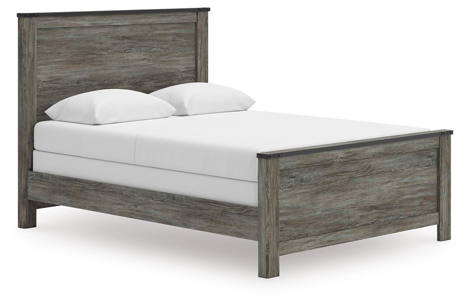 Dar Furniture - Ashley Furniture - Frandern Queen Panel Bed - Queen Panel Bed / Black/Gray - B4480B21