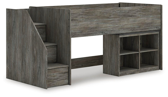 Frandern Twin Loft  Bed with Bookcase Storage