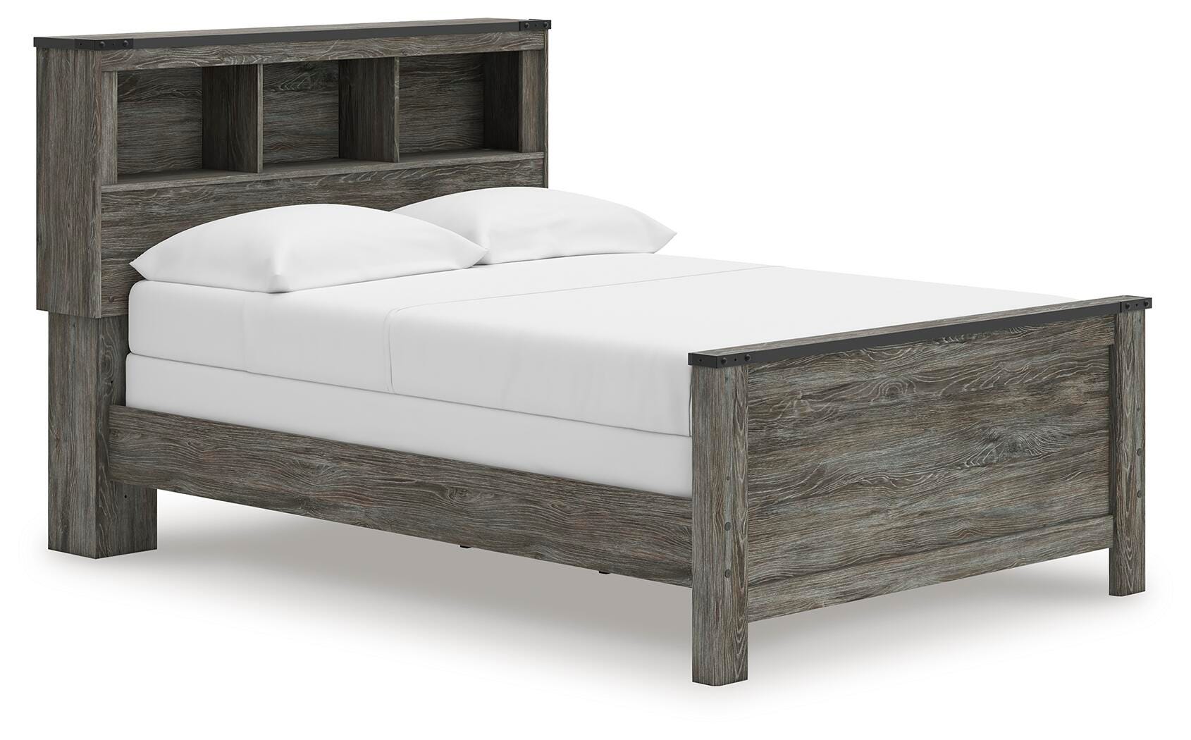 Dar Furniture - Ashley Furniture - Frandern Full Bookcase Panel Bed - Full Bookcase Panel Bed / Gray - B4480B3