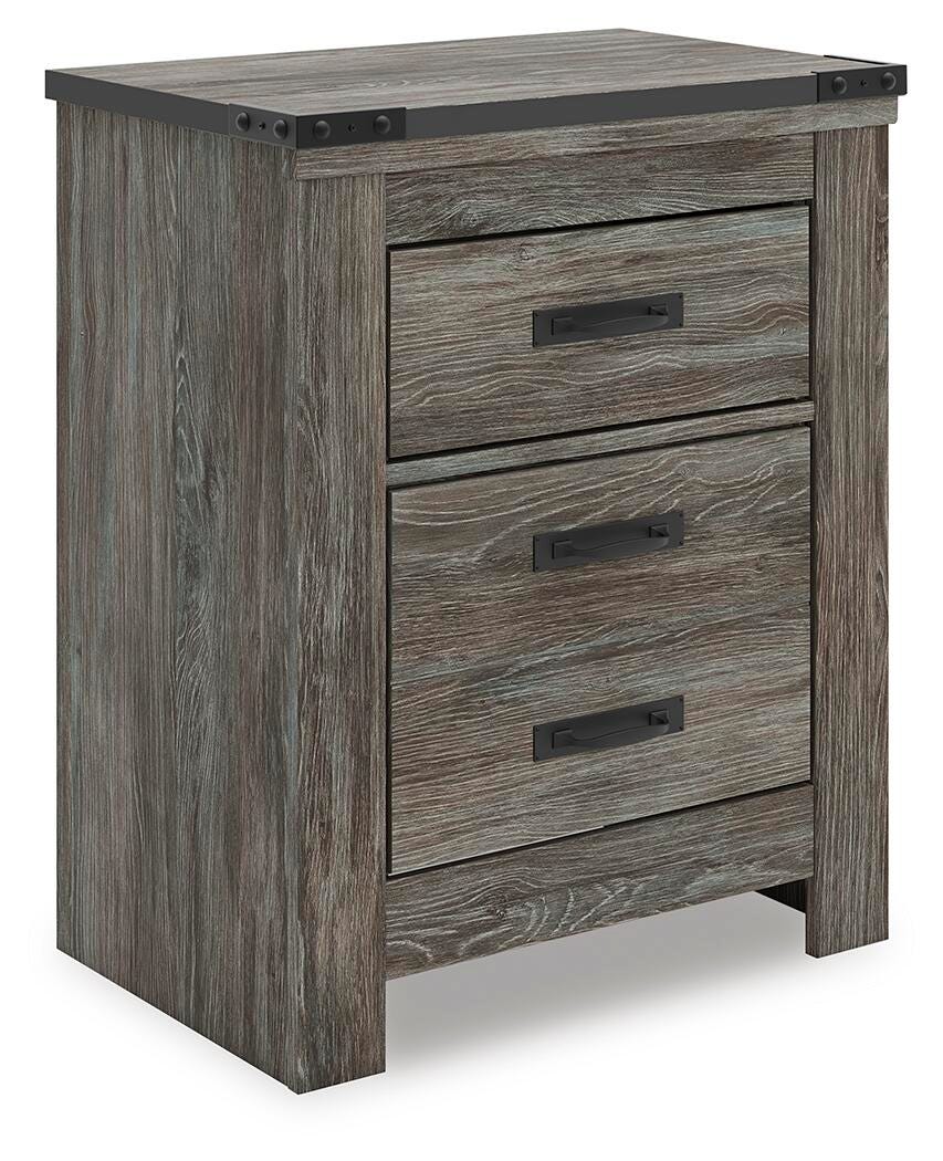 Dar Furniture - Ashley Furniture - Frandern Nightstand - Two Drawer Night Stand / Gray - B4480-92
