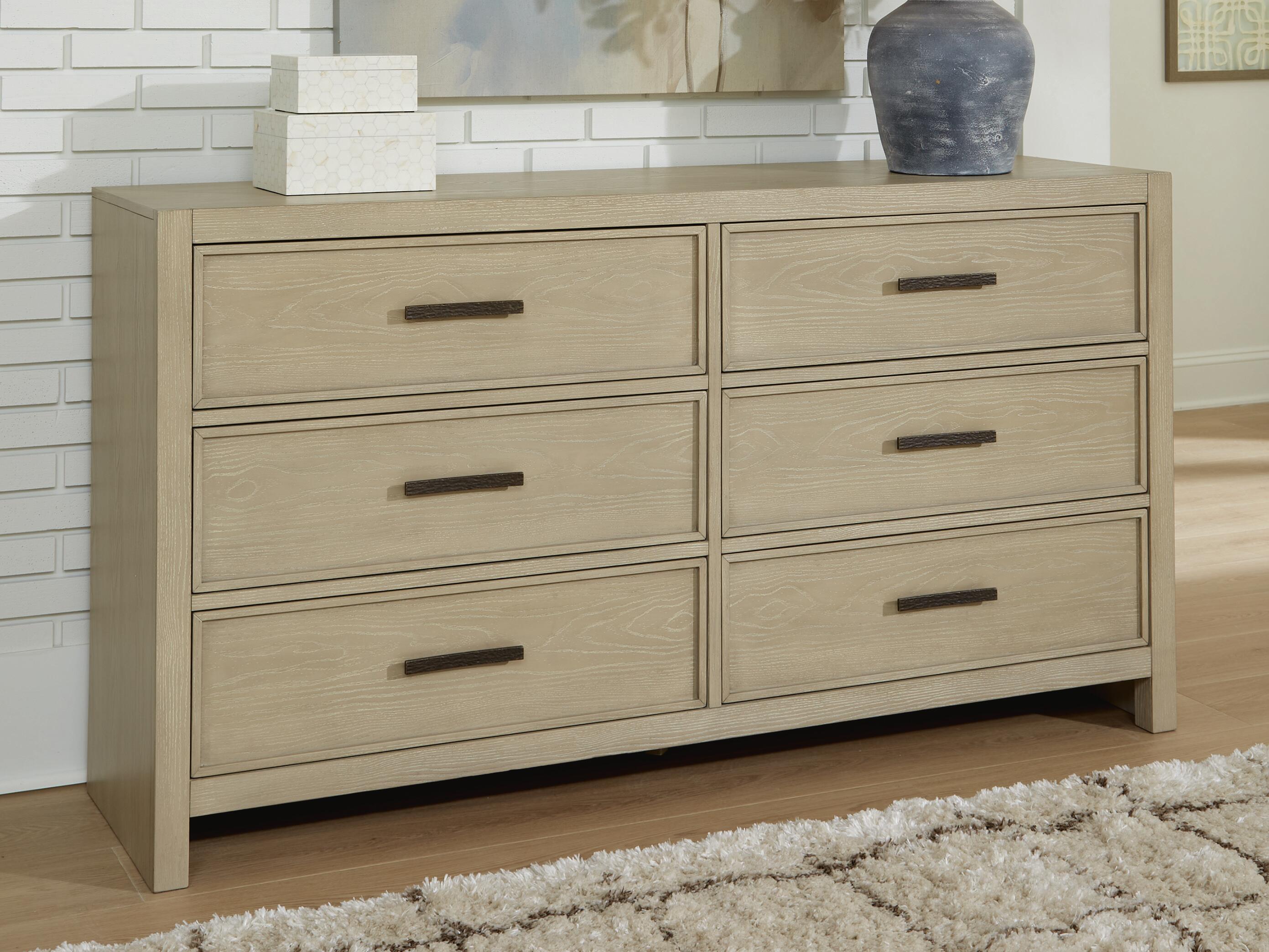 Dar Furniture - Ashley Furniture - Calmoro Dresser - Dresser / Gray - B602-31
