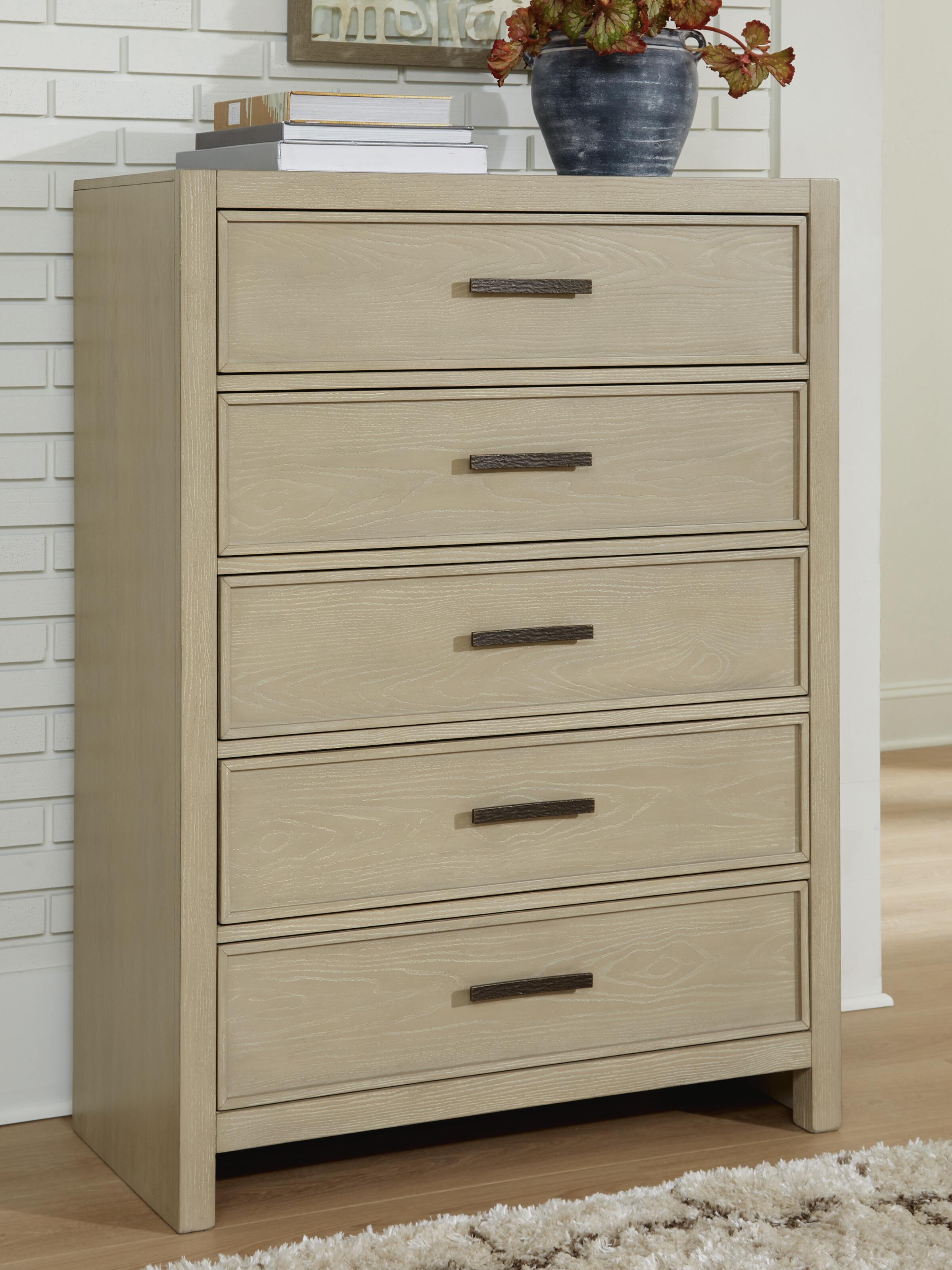 Dar Furniture - Ashley Furniture - Calmoro Chest of Drawers - Five Drawer Chest / Gray - B602-46