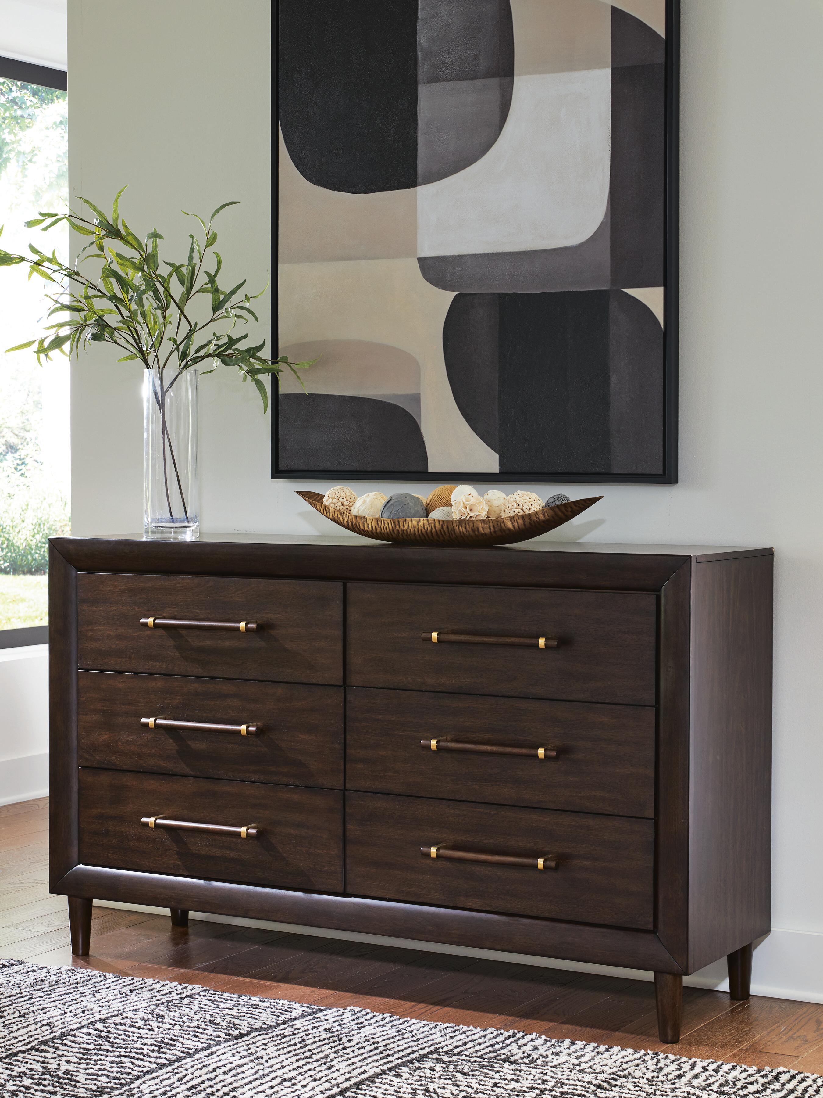 Dar Furniture - Ashley Furniture - Dantenton Dresser - Dresser / Merlot - B611-31