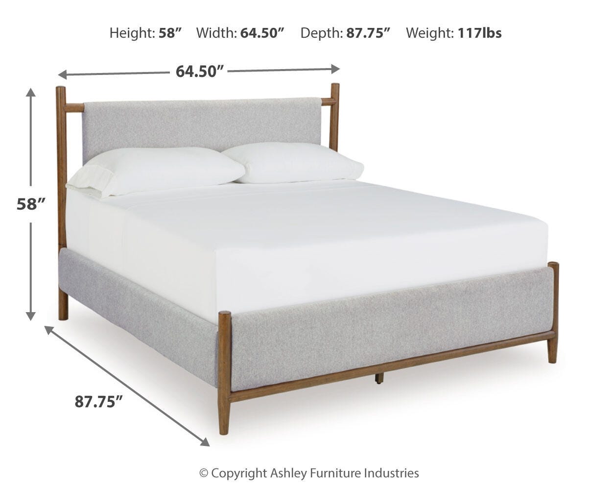 Lyncott Queen Upholstered Panel Bed