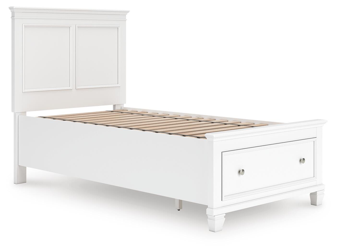 Dar Furniture - Ashley Furniture - Fortman Twin Panel Storage Bed - Twin Panel Storage Bed / White - B680B24