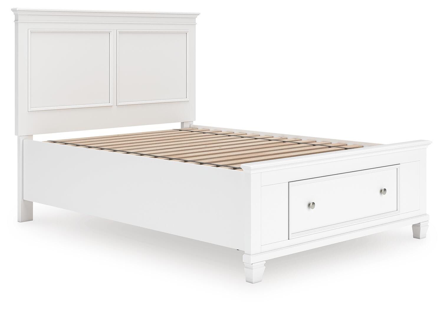 Dar Furniture - Ashley Furniture - Fortman Full Panel Storage Bed - Full Panel Storage Bed / White - B680B25