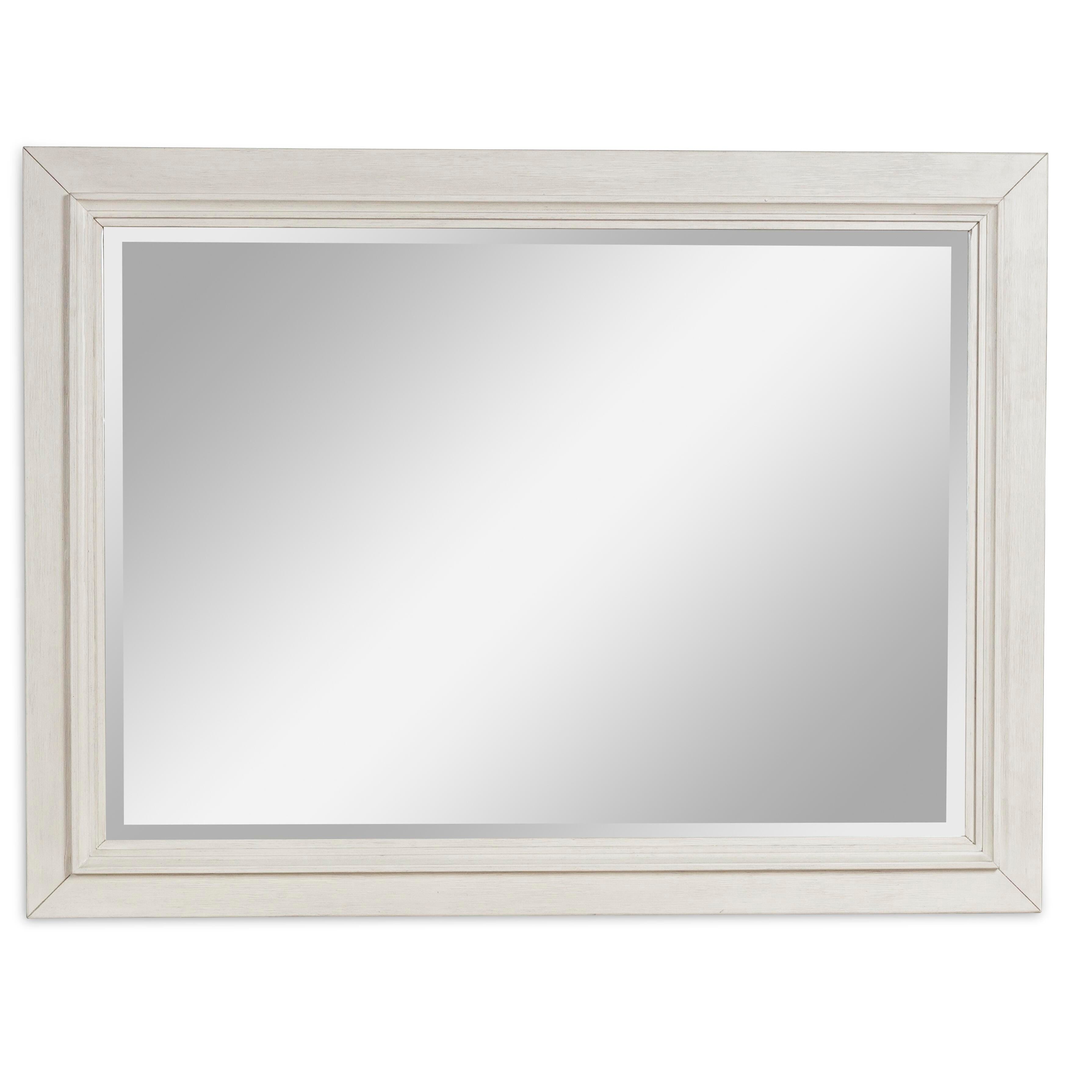 Dar Furniture - Ashley Furniture - Shaybrock Bedroom Mirror - Bedroom Mirror / Antique White/Brown - B683-36