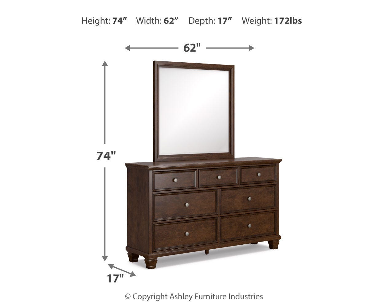 Danabrin Dresser and Mirror