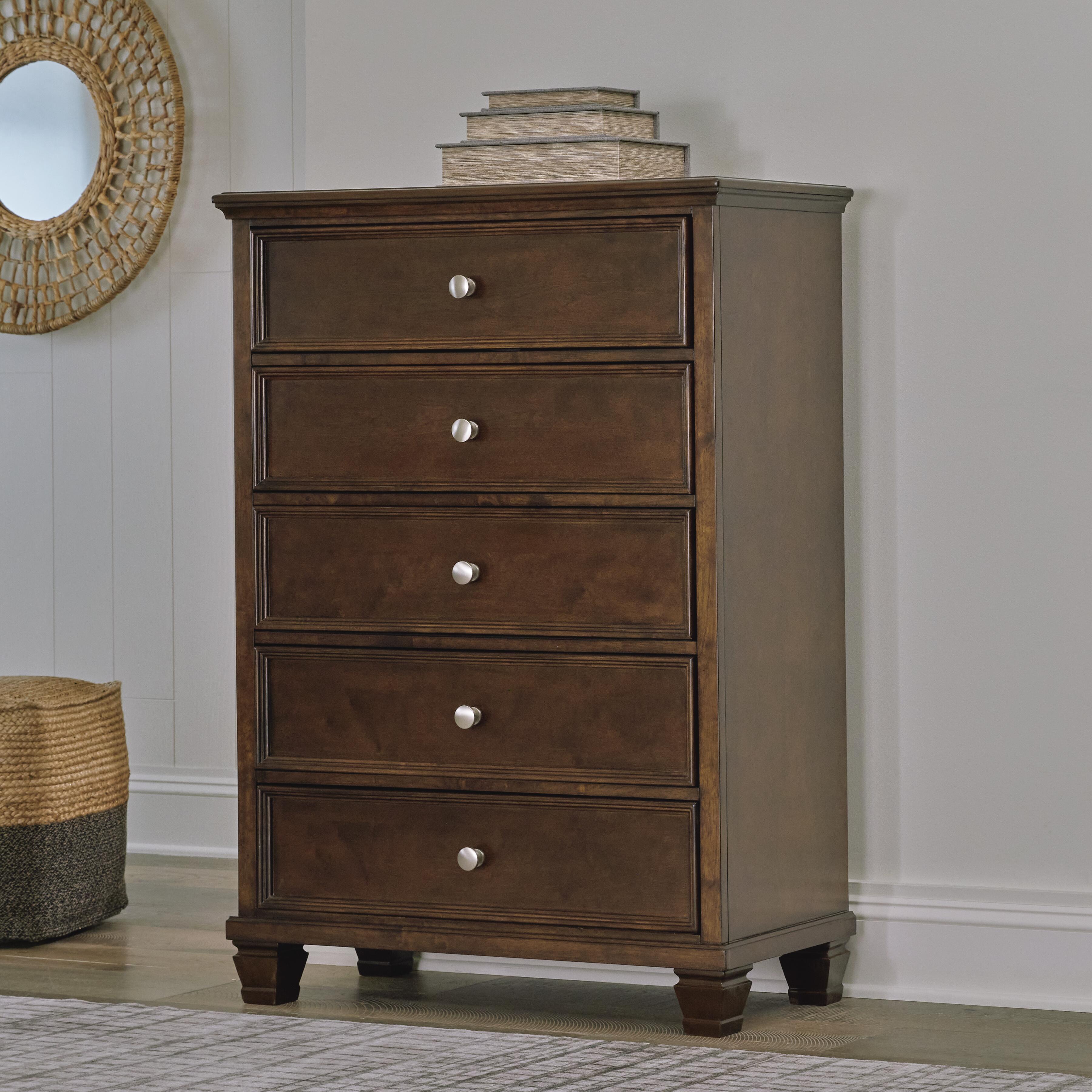 Dar Furniture - Ashley Furniture - Danabrin Chest of Drawers - Five Drawer Chest / Brown - B685-46