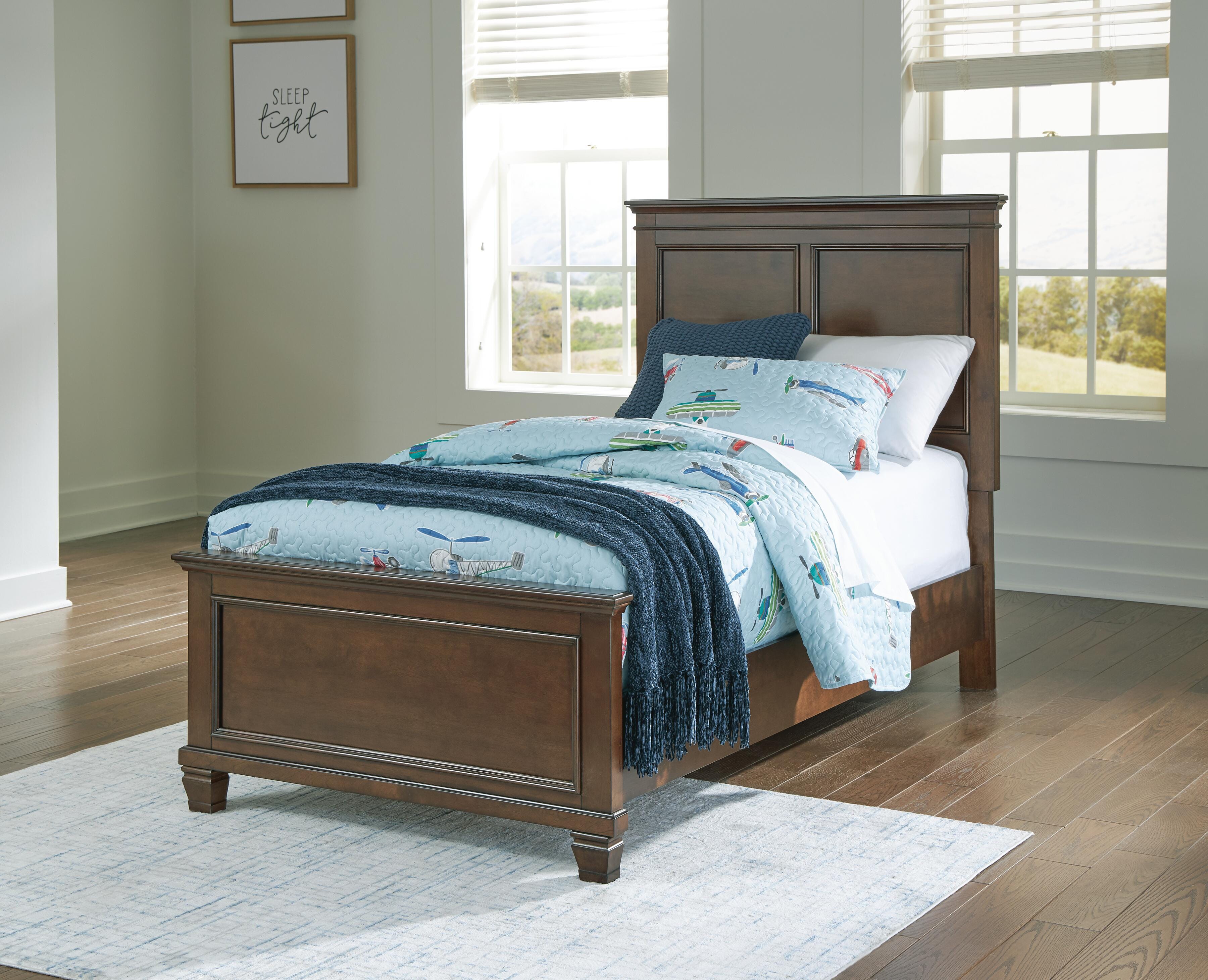 Dar Furniture - Ashley Furniture - Danabrin Twin Panel Bed - Twin Panel Bed / Brown - B685B6
