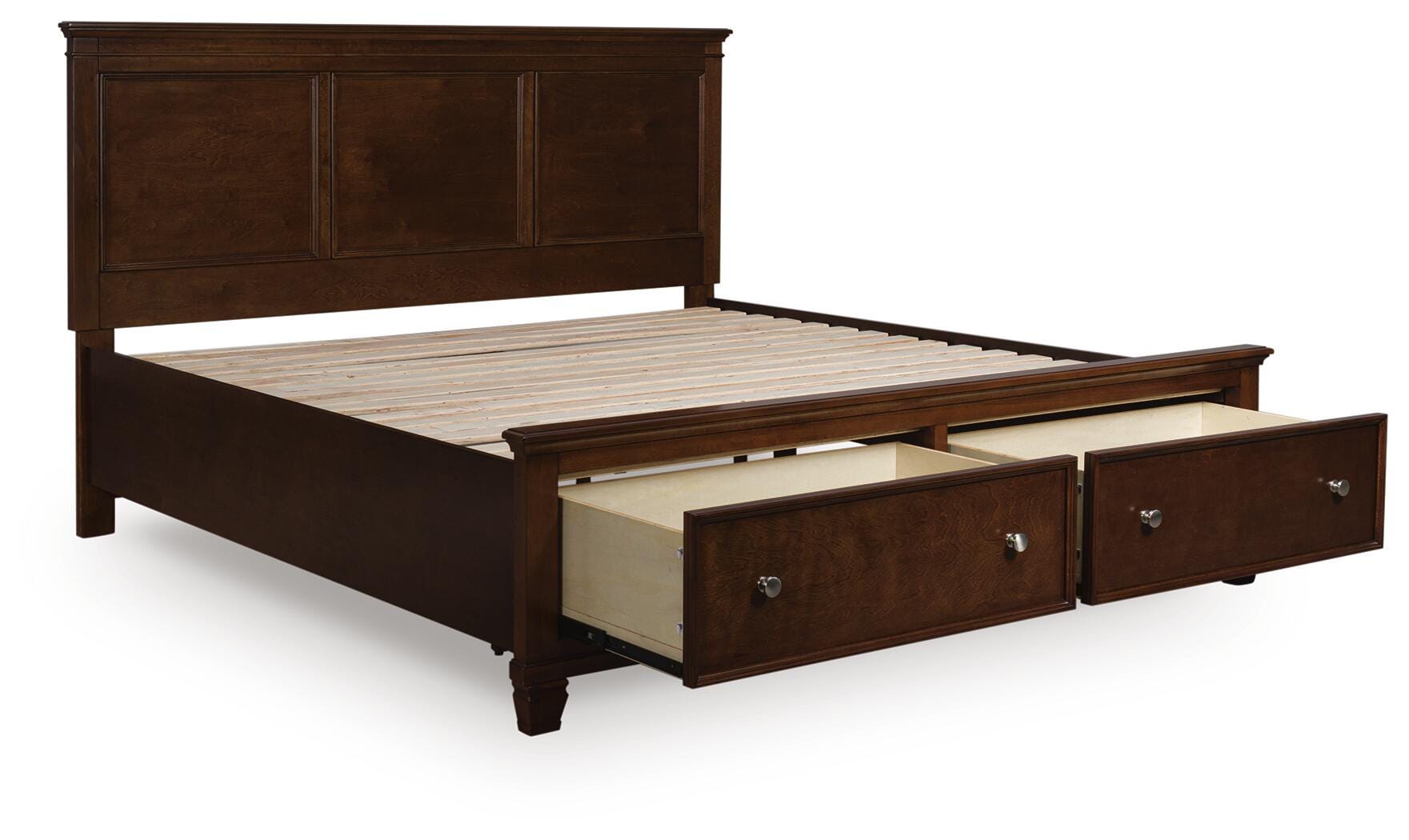 Dar Furniture - Ashley Furniture - Danabrin King Panel Storage Bed - King Panel Storage Bed / Brown - B685B18