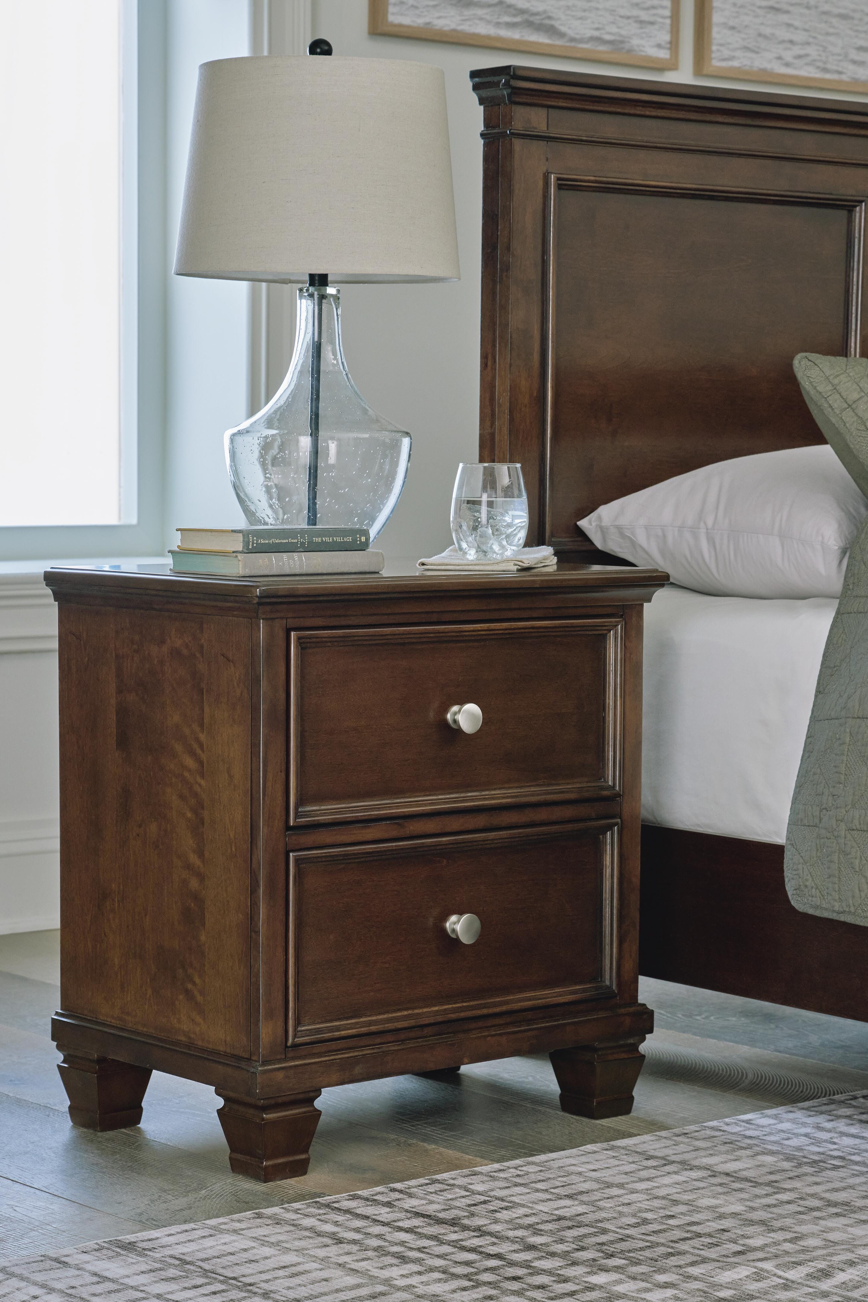 Dar Furniture - Ashley Furniture - Danabrin Nightstand - Two Drawer Night Stand / Brown - B685-92