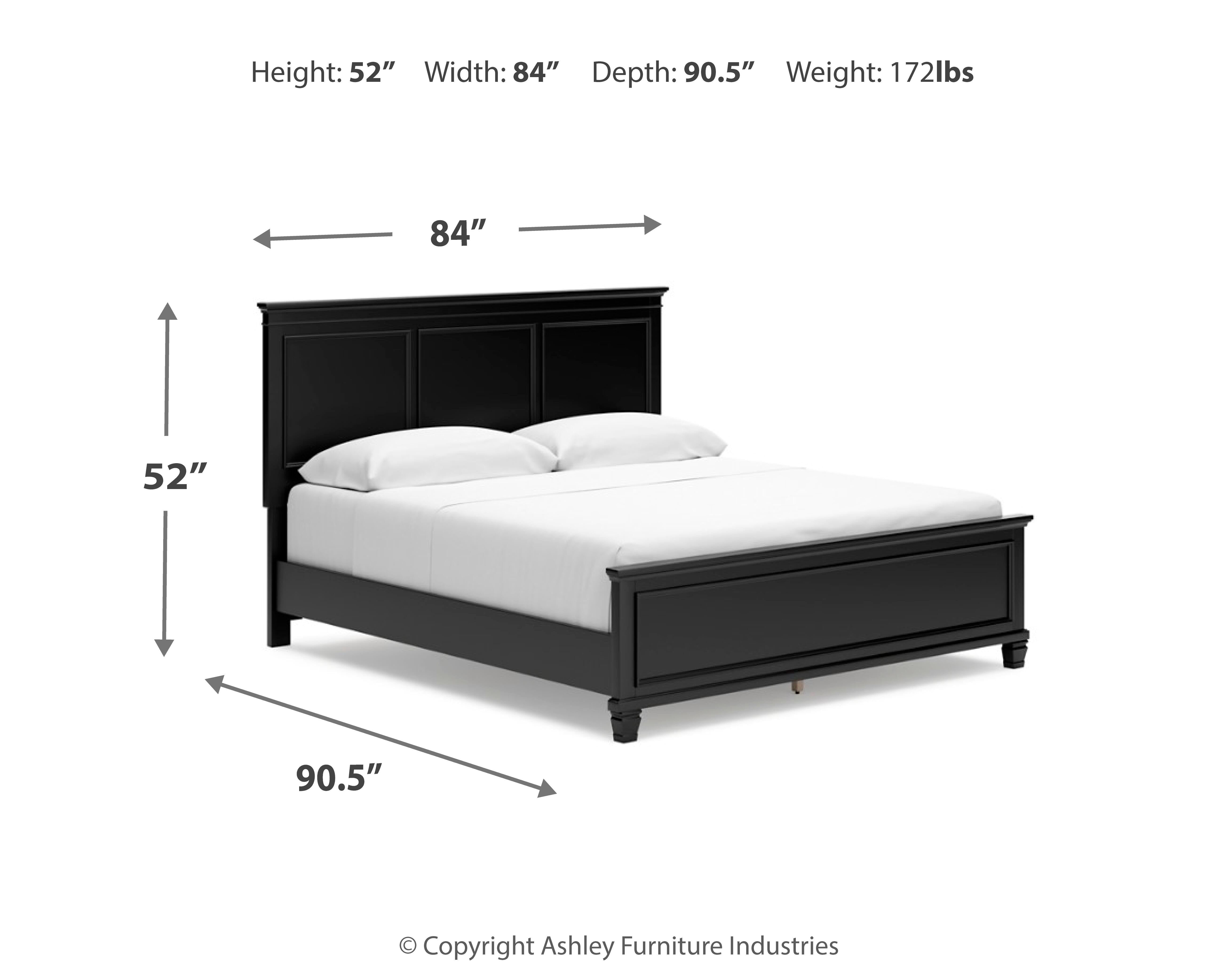 Lanolee California King Panel Bed
