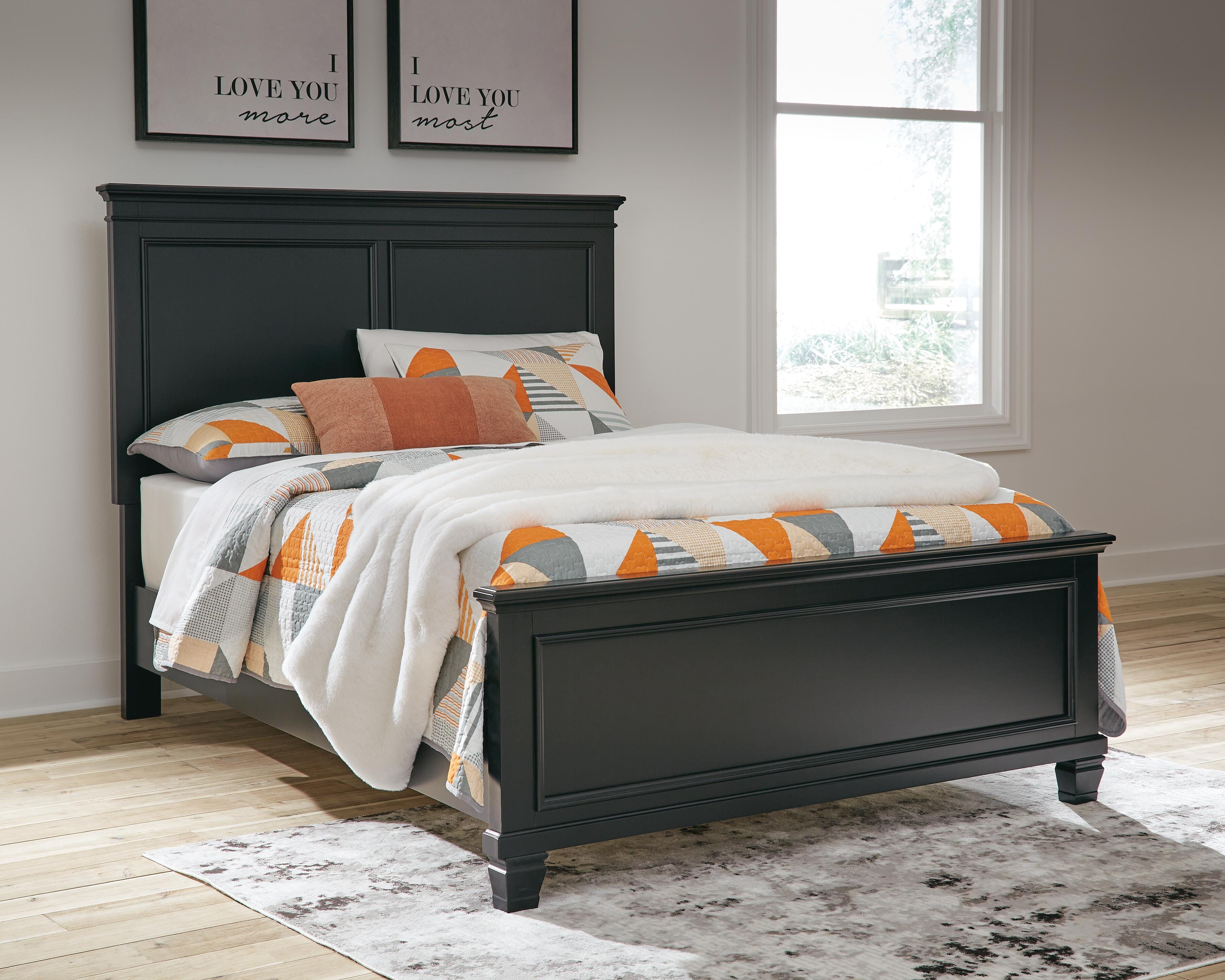 Dar Furniture - Ashley Furniture - Lanolee Full Panel Bed - Full Panel Bed / Black - B687B4