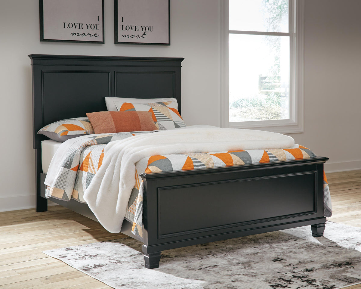 Dar Furniture - Ashley Furniture - Lanolee Full Panel Bed - Full Panel Bed / Black - B687B4