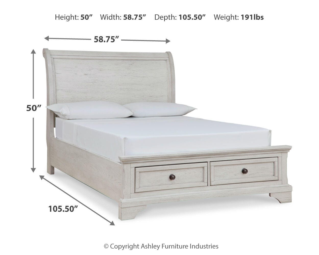 Robbinsdale Full Sleigh Storage Bed