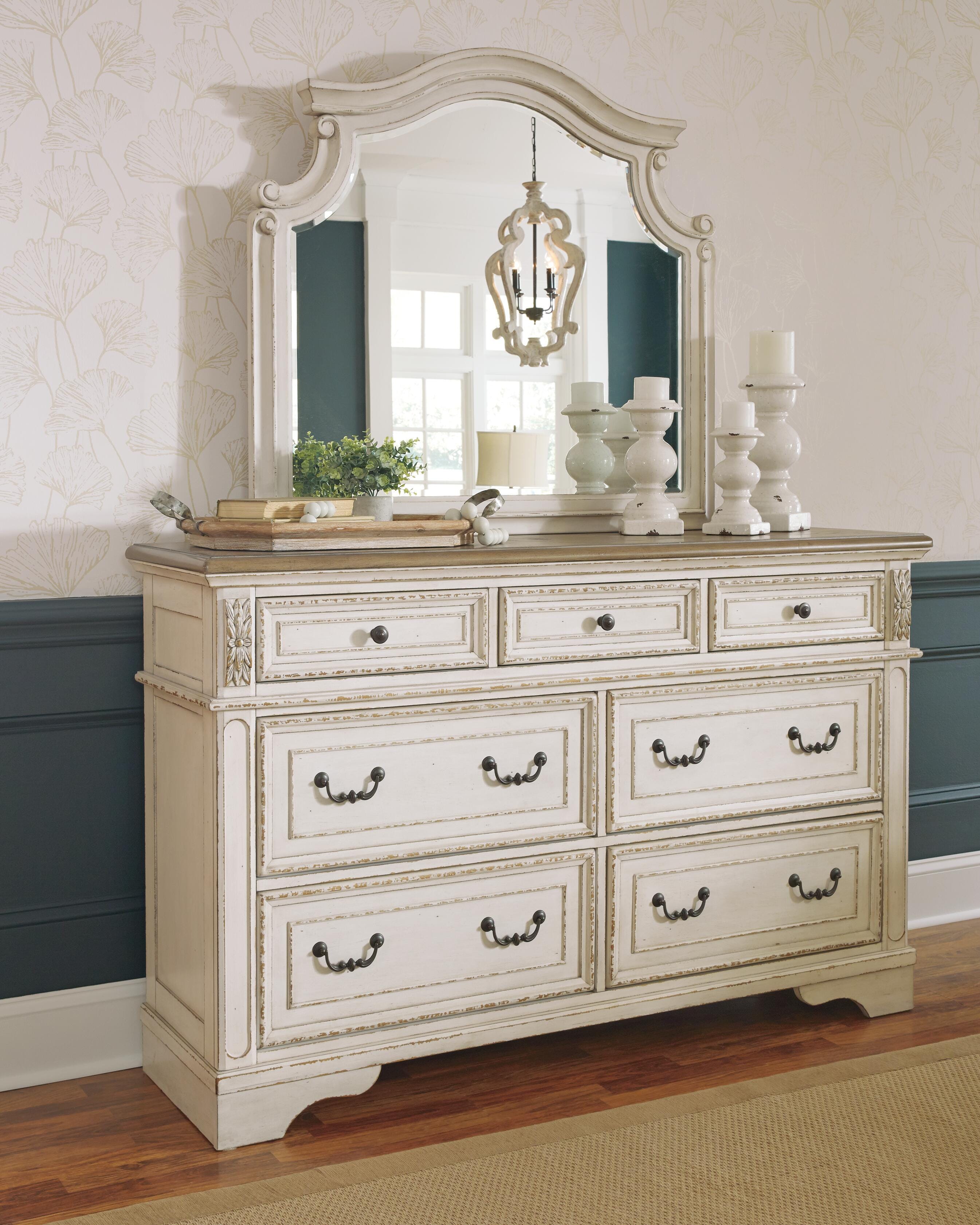 Dar Furniture - Ashley Furniture - Realyn Dresser and Mirror - Dresser and Mirror / Two-tone - B743B1
