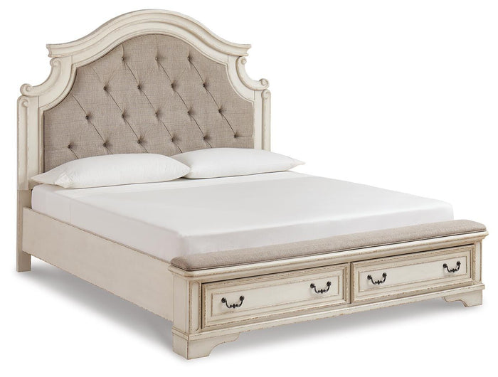Realyn California King Upholstered Storage Bed