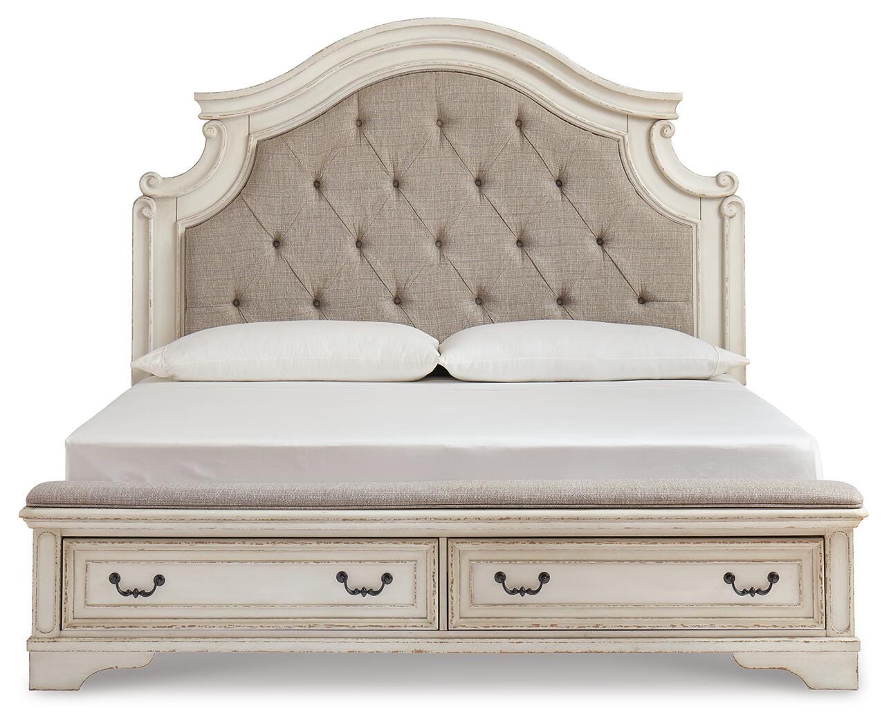 Realyn King Upholstered Storage Bed