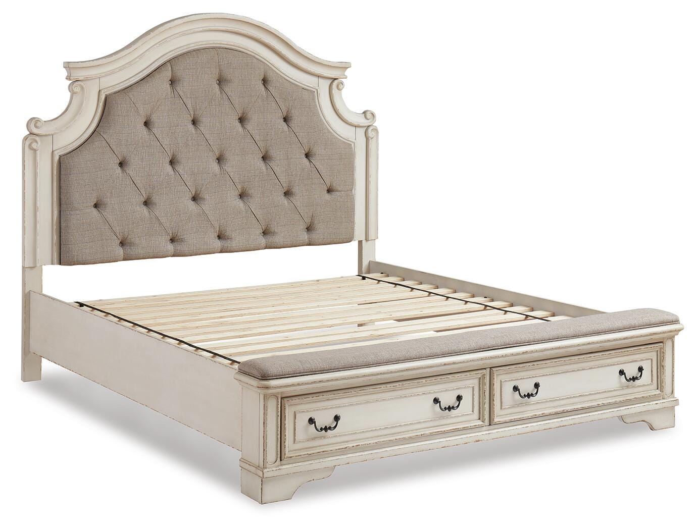 Realyn King Upholstered Storage Bed