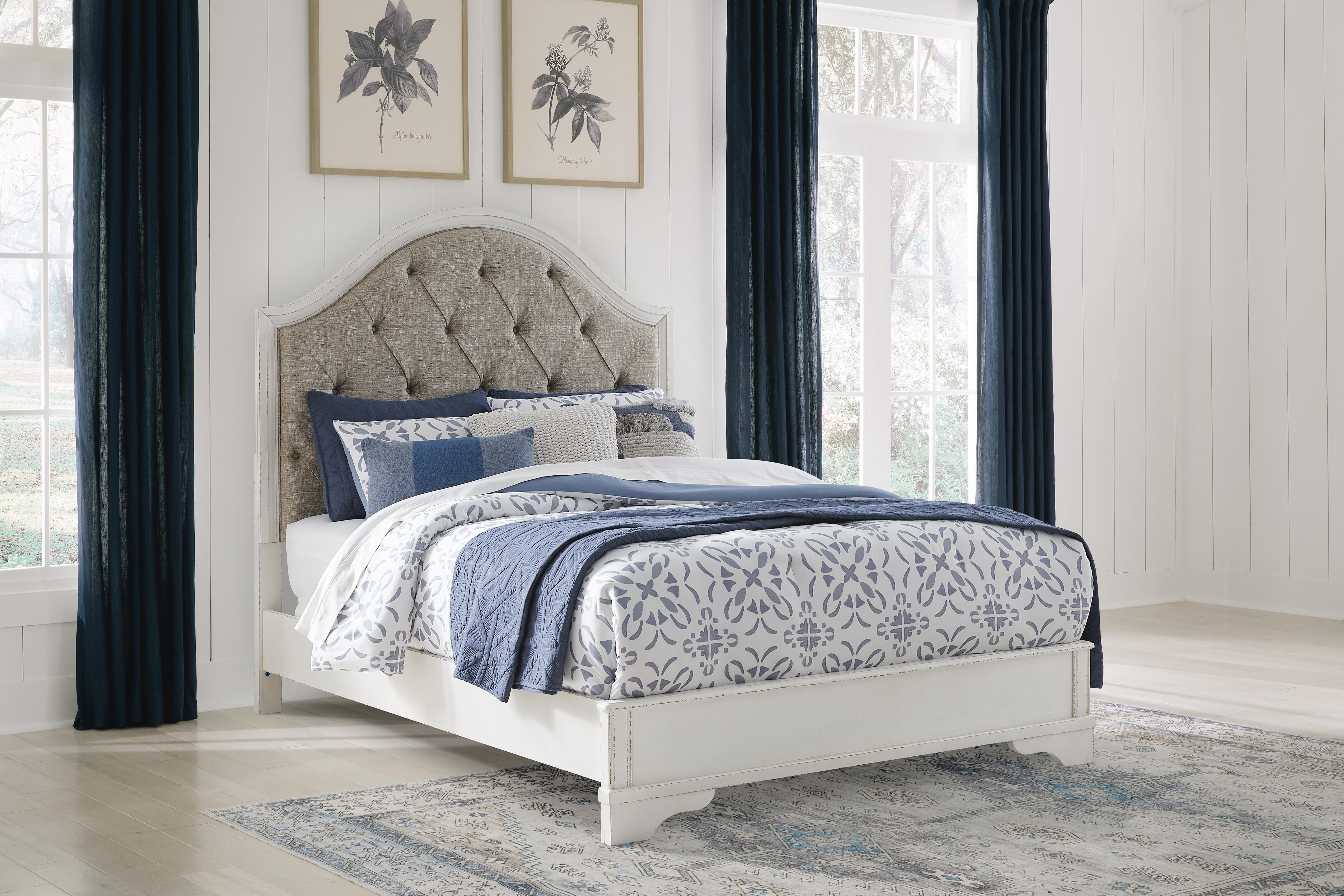 Dar Furniture - Ashley Furniture - Blendon Queen Upholstered Panel Bed - Queen Upholstered Panel Bed / Rustic Brown - B747B2