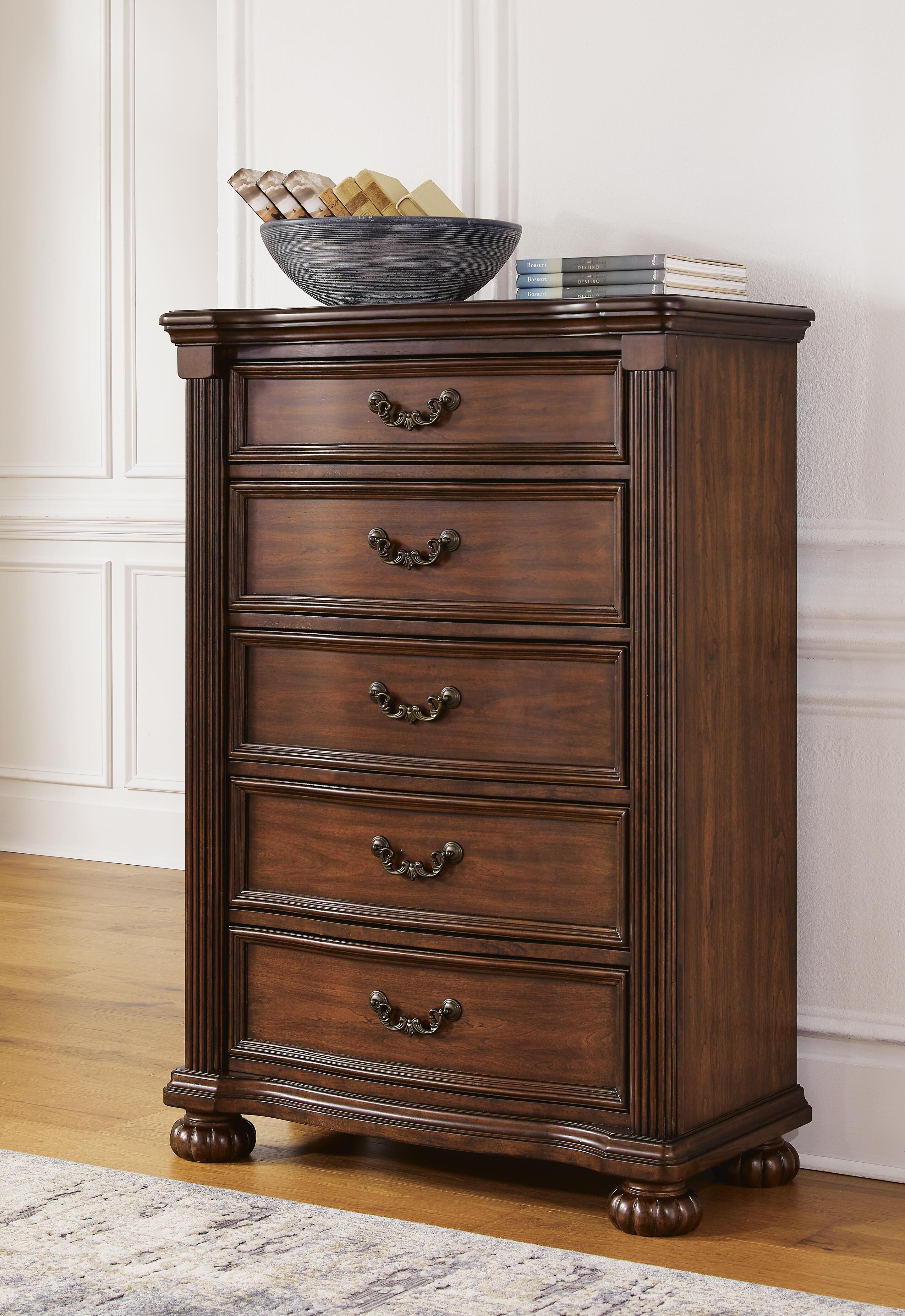 Dar Furniture - Ashley Furniture - Lavinton Chest of Drawers - Five Drawer Chest / Brown - B764-46