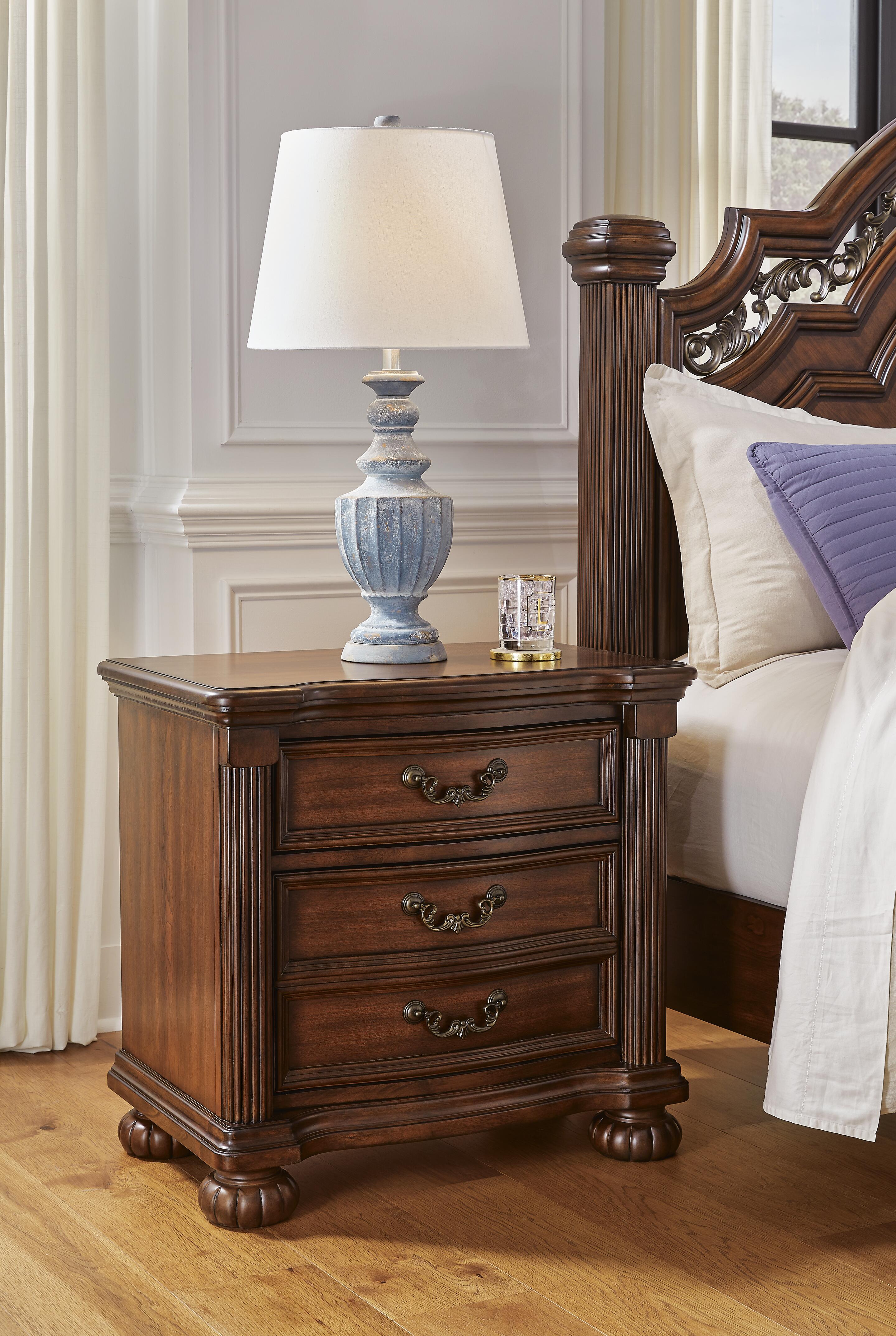 Dar Furniture - Ashley Furniture - Lavinton Nightstand - Three Drawer Night Stand / Brown - B764-93