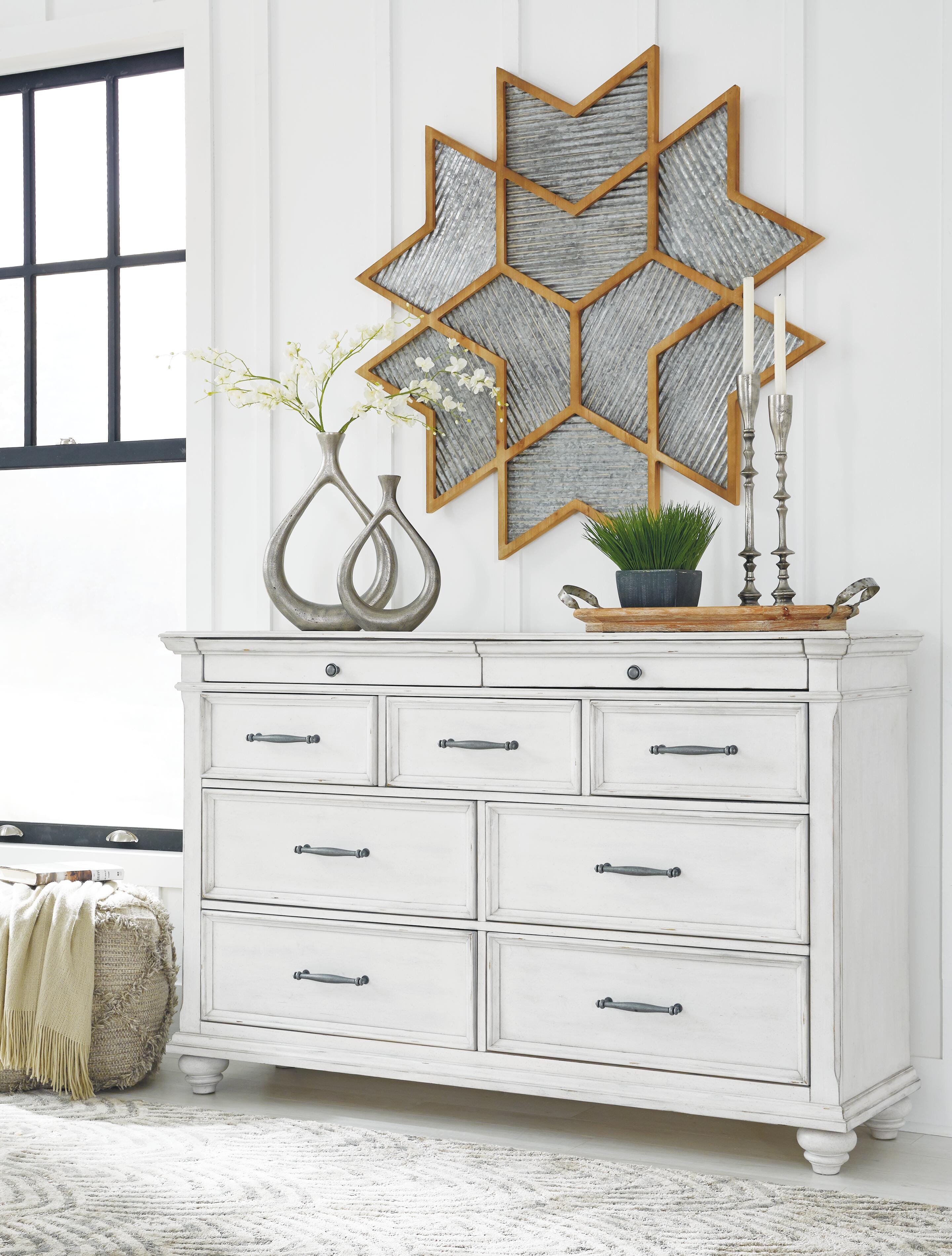 Dar Furniture - Ashley Furniture - Kanwyn Dresser - Dresser / Whitewash - B777-31