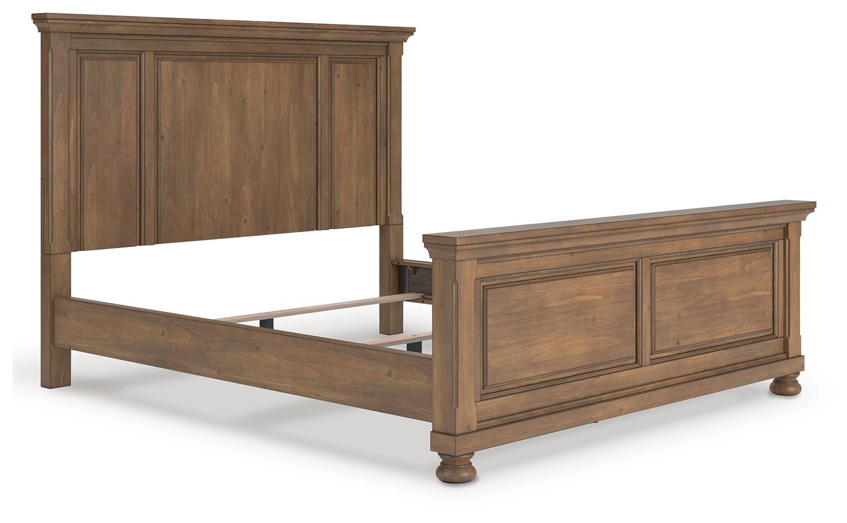 Dar Furniture - Ashley Furniture - Feddinger California King Panel Bed - California King Panel Bed / Medium Brown - PCB779B7