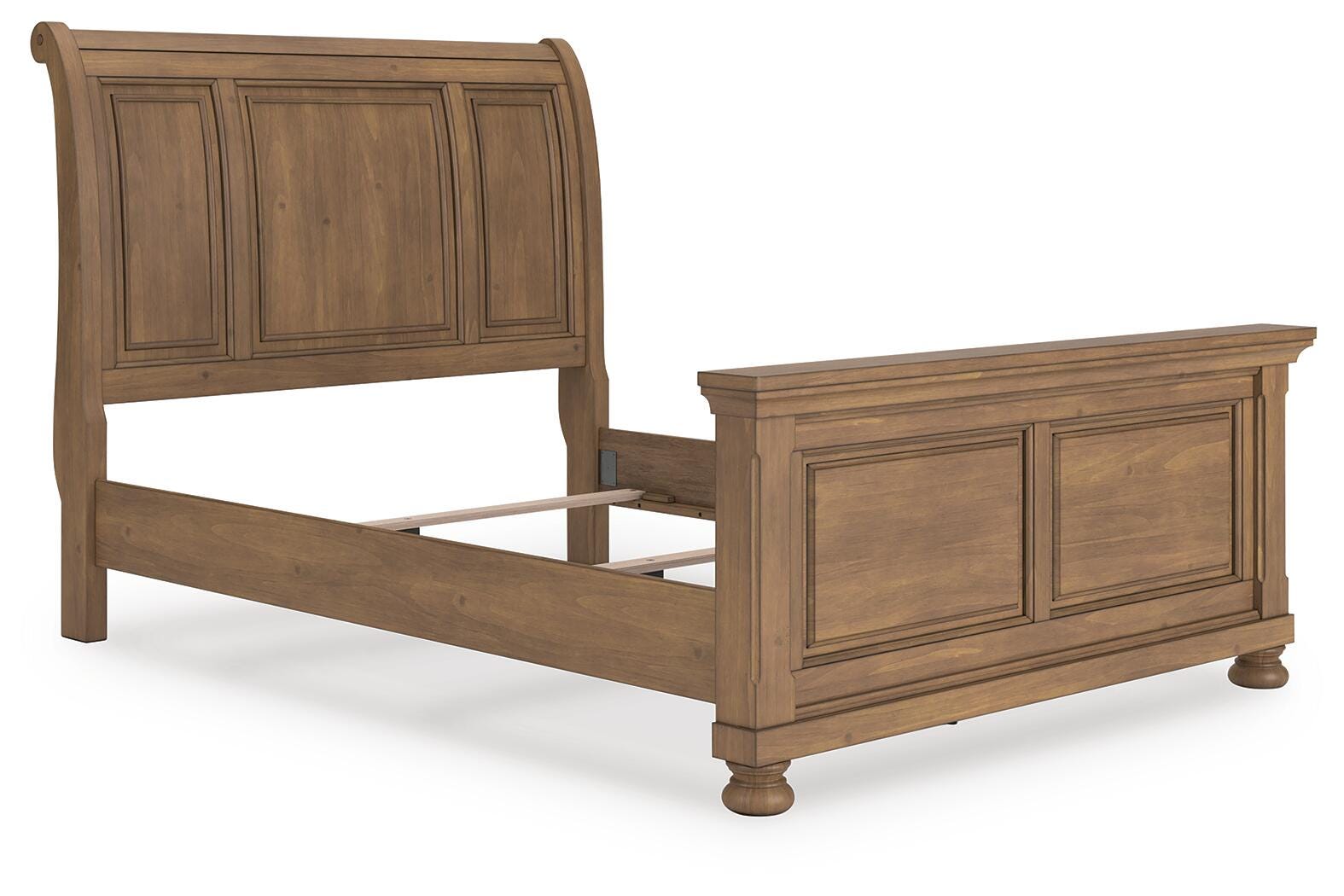 Dar Furniture - Ashley Furniture - Feddinger Queen Sleigh Bed - Queen Sleigh Bed / Medium Brown - PCB779B14