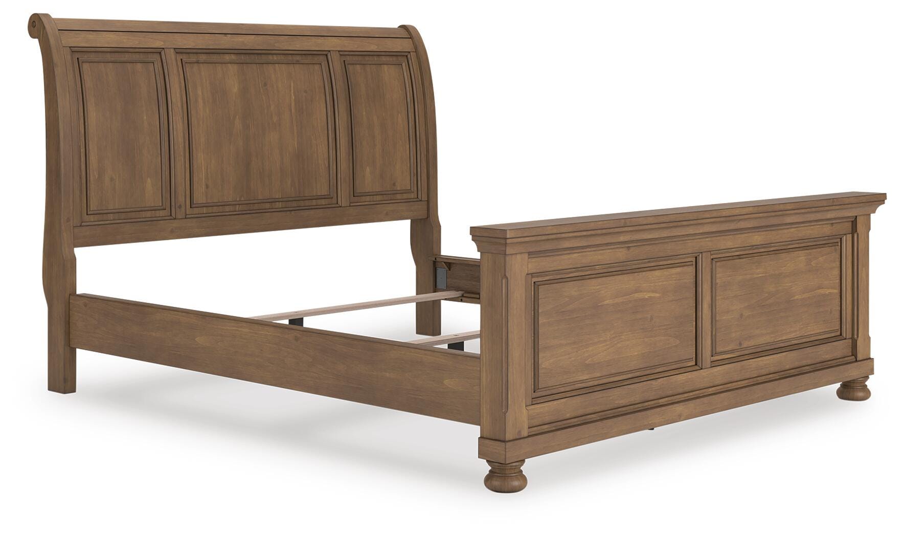 Dar Furniture - Ashley Furniture - Feddinger California King Sleigh Bed - California King Sleigh Bed / Medium Brown - PCB779B16