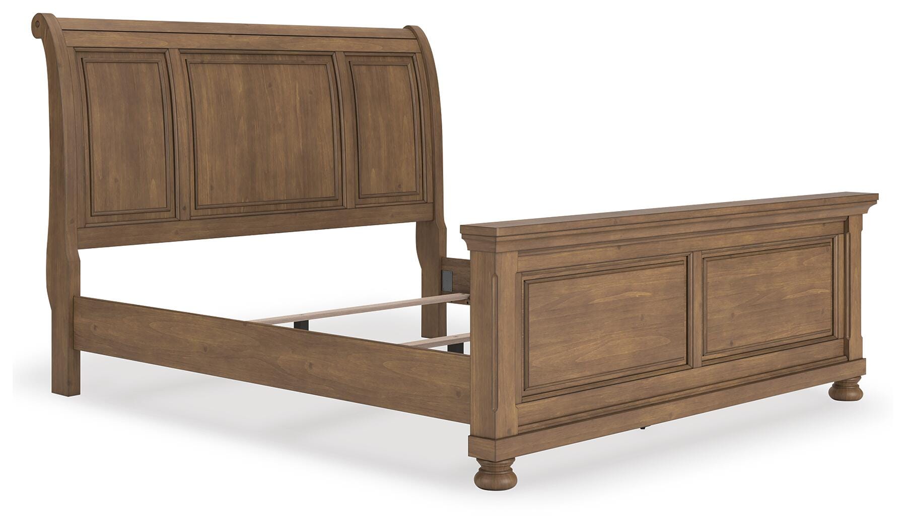 Dar Furniture - Ashley Furniture - Feddinger King Sleigh Bed - King Sleigh Bed / Medium Brown - PCB779B15