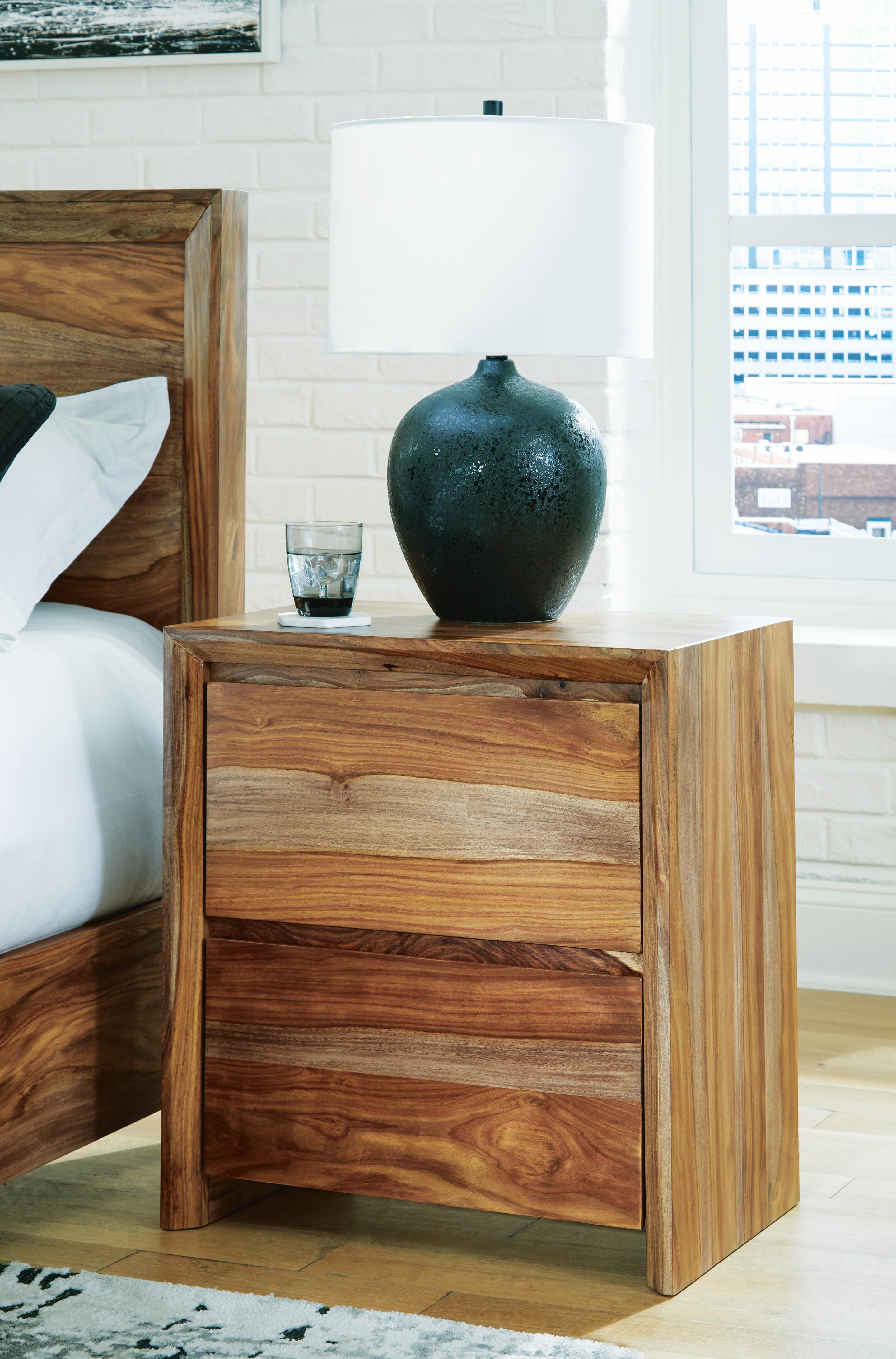 Dar Furniture - Ashley Furniture - Dressonni Nightstand - Two Drawer Night Stand / Brown - B790-92